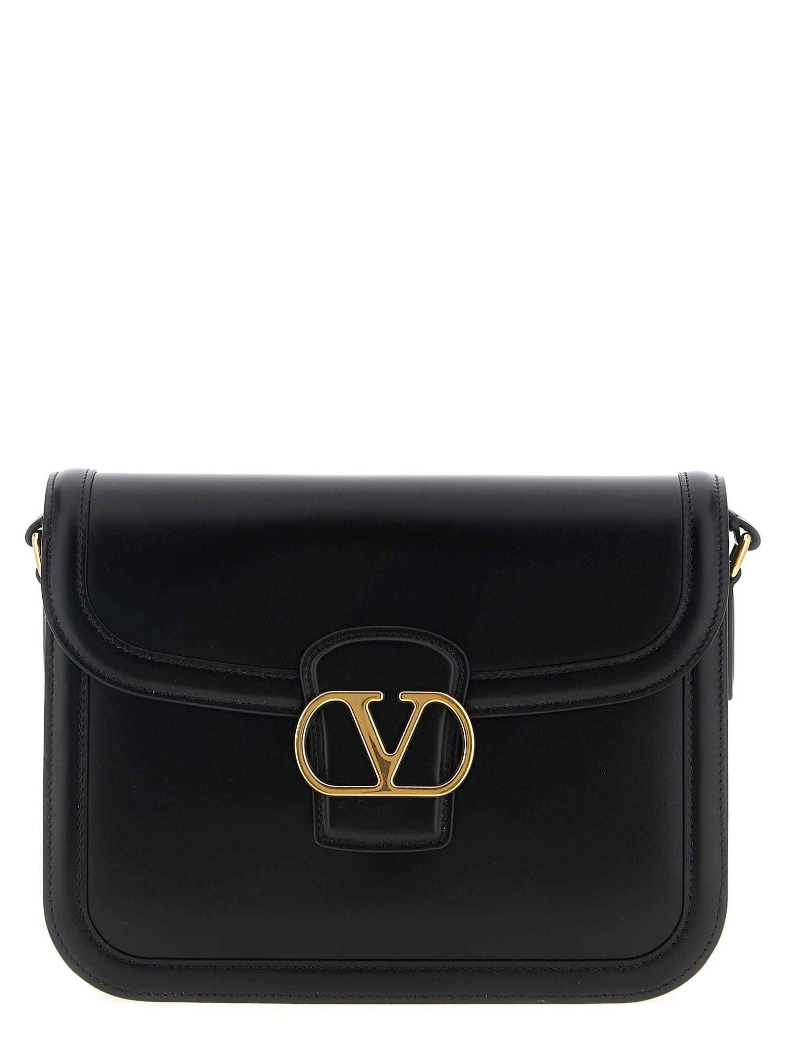 Valentino Garavani Black Calfskin Shoulder Bag Curated Luxury Accessories by Orvyn