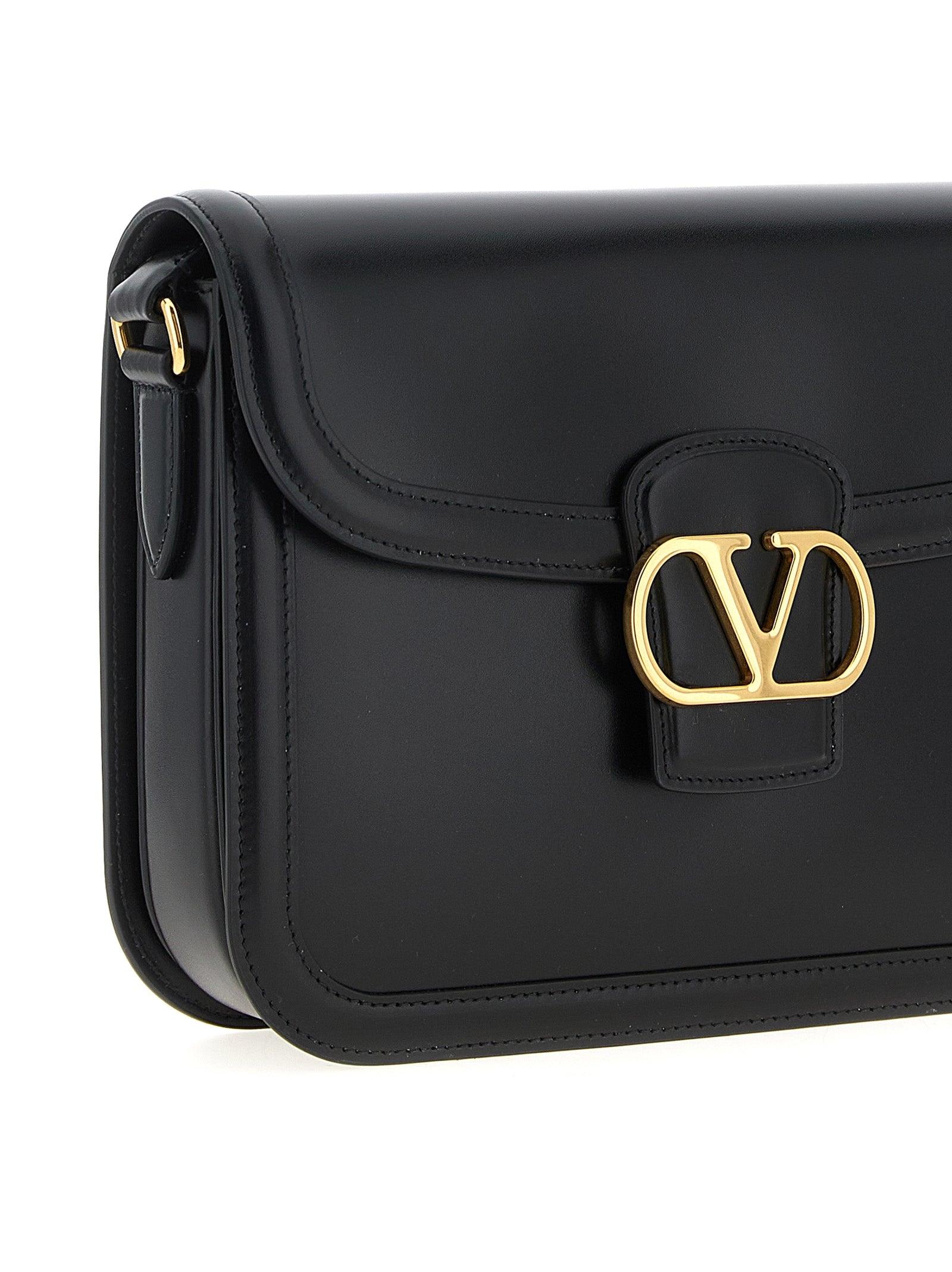 Valentino Garavani Black Calfskin Shoulder Bag Curated Luxury Accessories by Orvyn