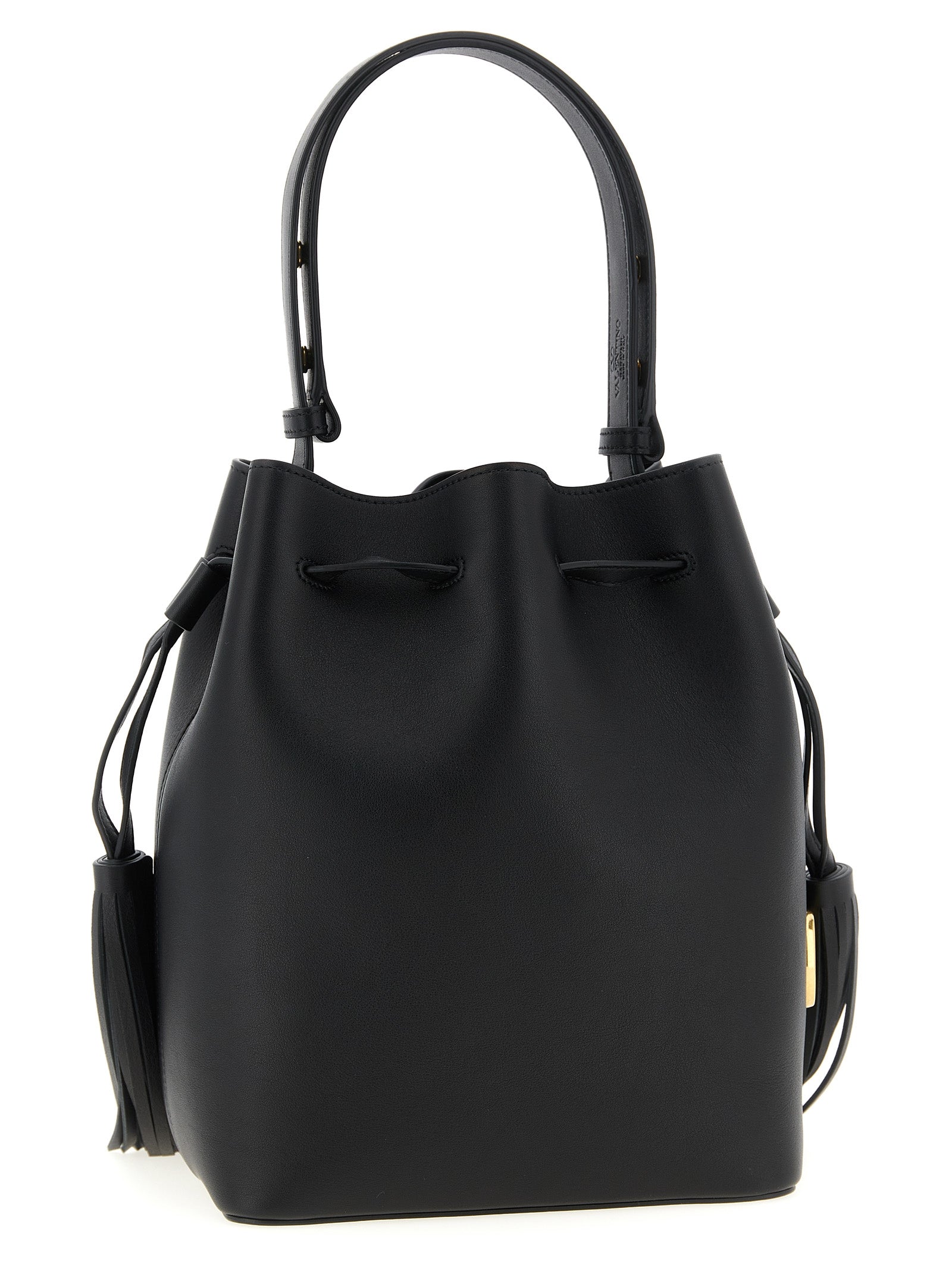Valentino Garavani Black Calfskin Shoulder Bag Curated Luxury Accessories by Orvyn
