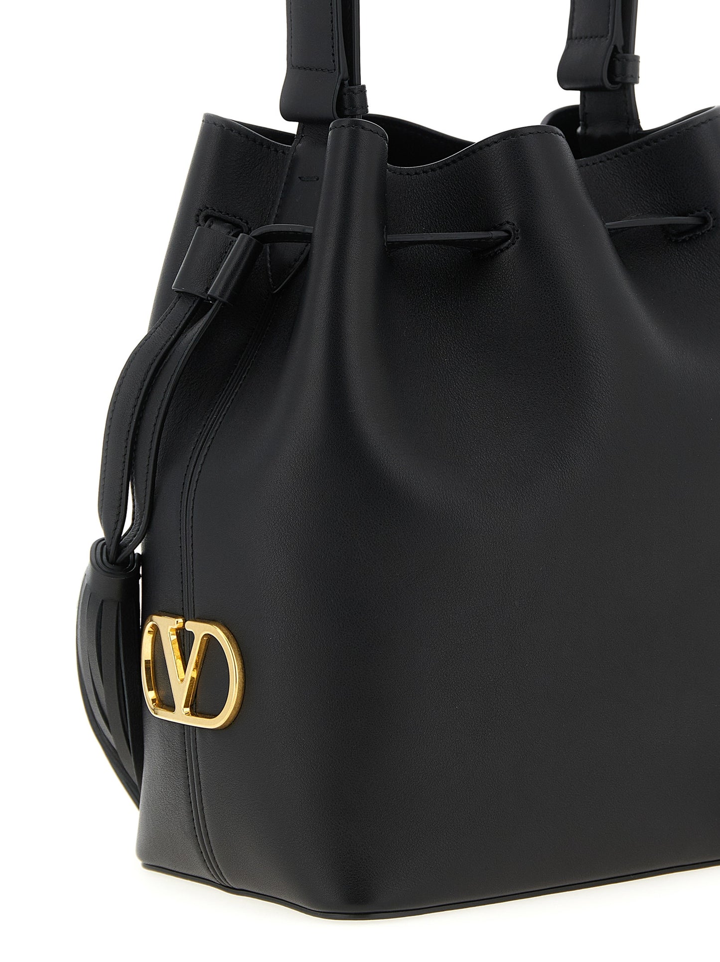 Valentino Garavani Black Calfskin Shoulder Bag Curated Luxury Accessories by Orvyn