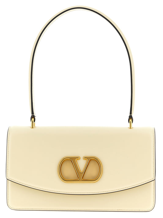 Valentino Garavani White Calfskin Shoulder Bag Curated Luxury Accessories by Orvyn
