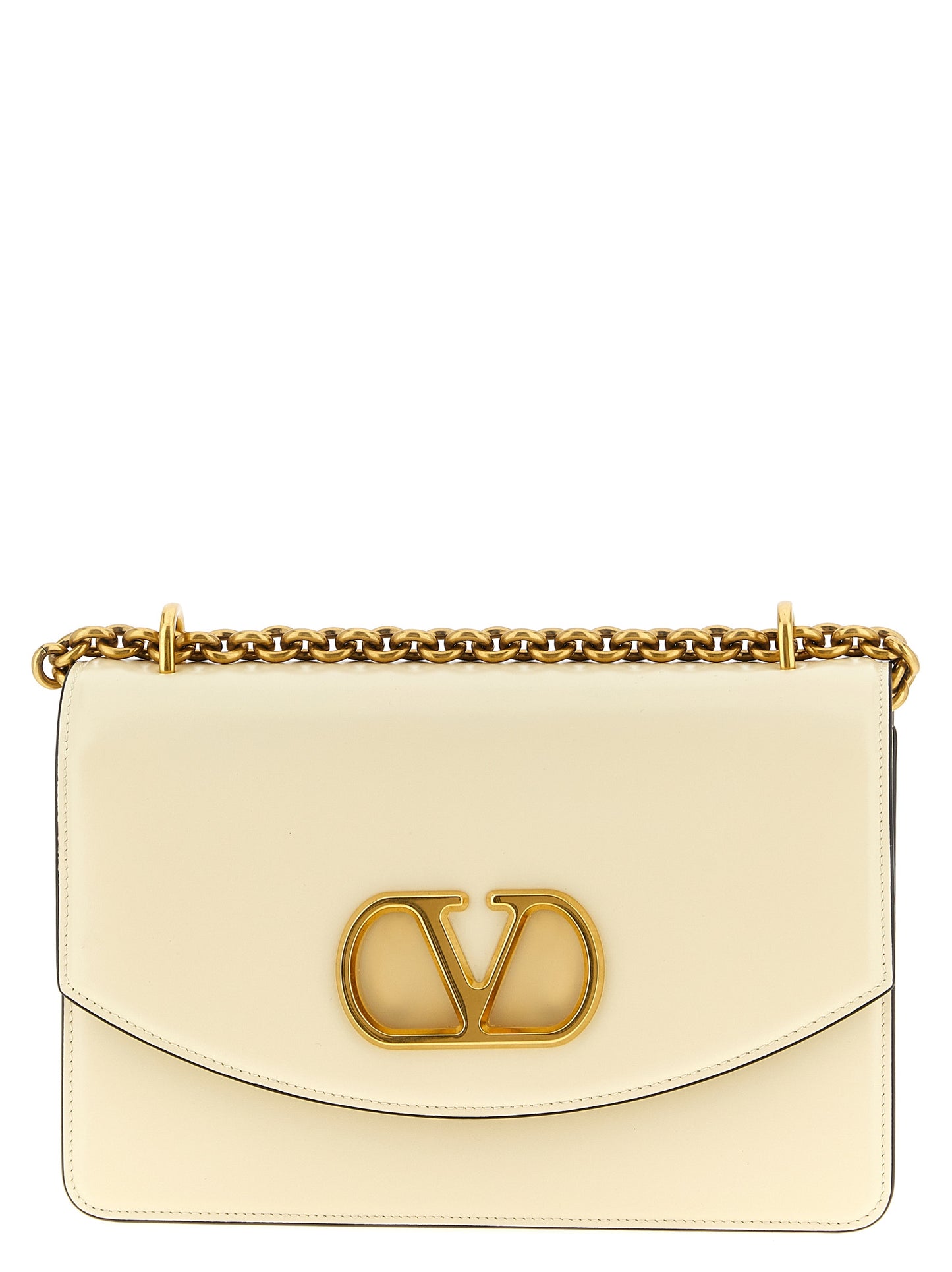 Valentino Garavani White Calfskin Shoulder Bag Curated Luxury Accessories by Orvyn