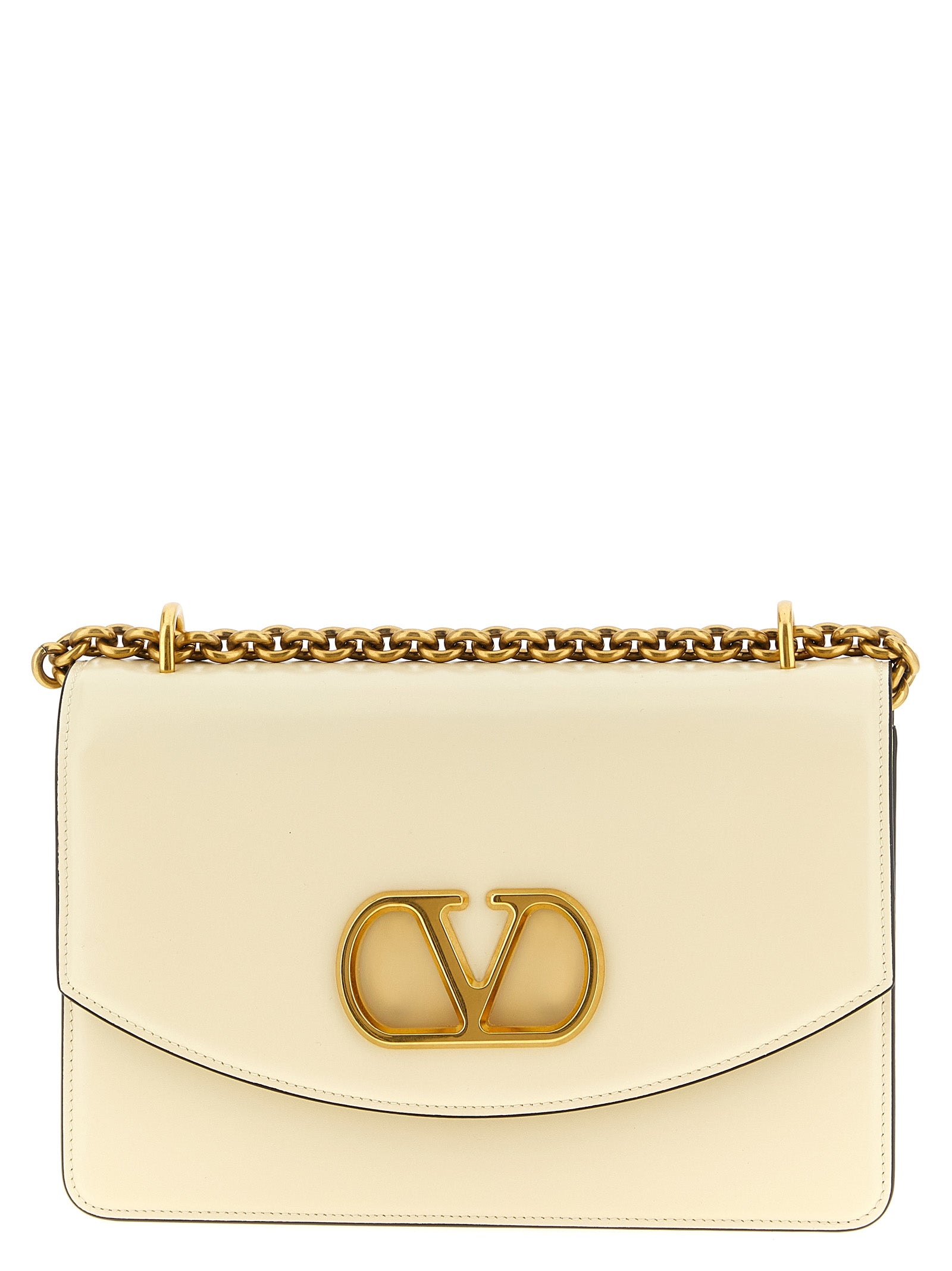 Valentino Garavani White Calfskin Shoulder Bag Curated Luxury Accessories by Orvyn