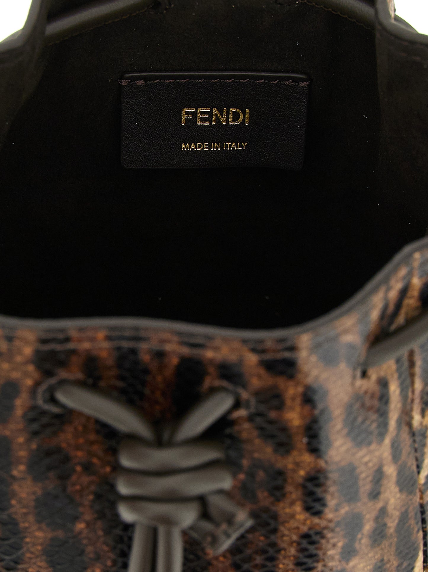 Fendi Brown Velvet Leather Handbag Curated Luxury Accessories by Orvyn