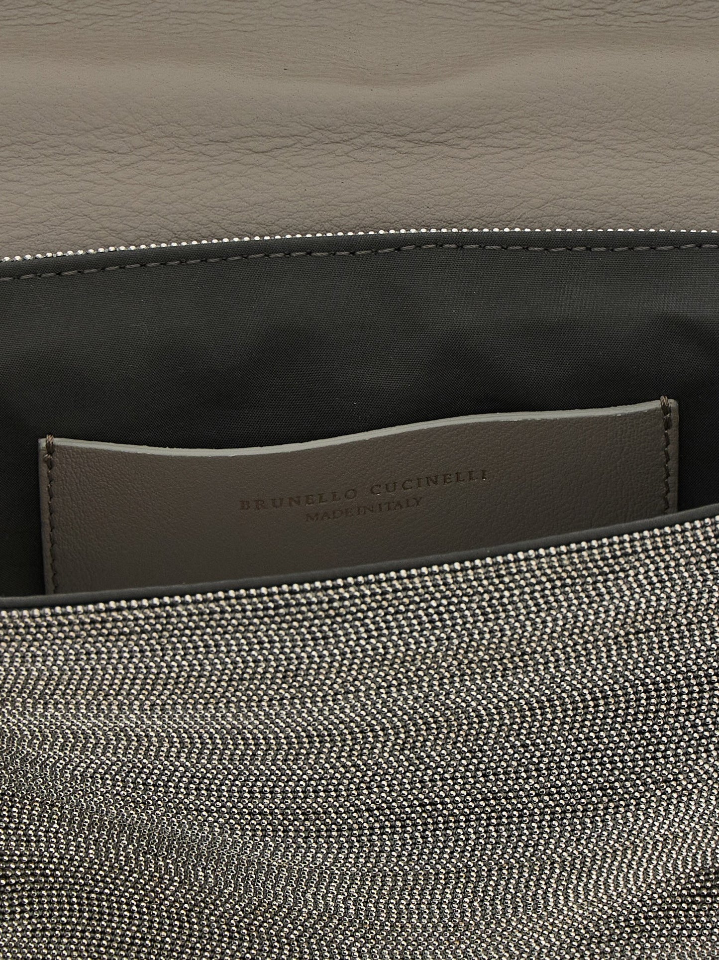 Brunello Cucinelli Silver Leather Clutch Bag Curated Luxury Accessories by Orvyn
