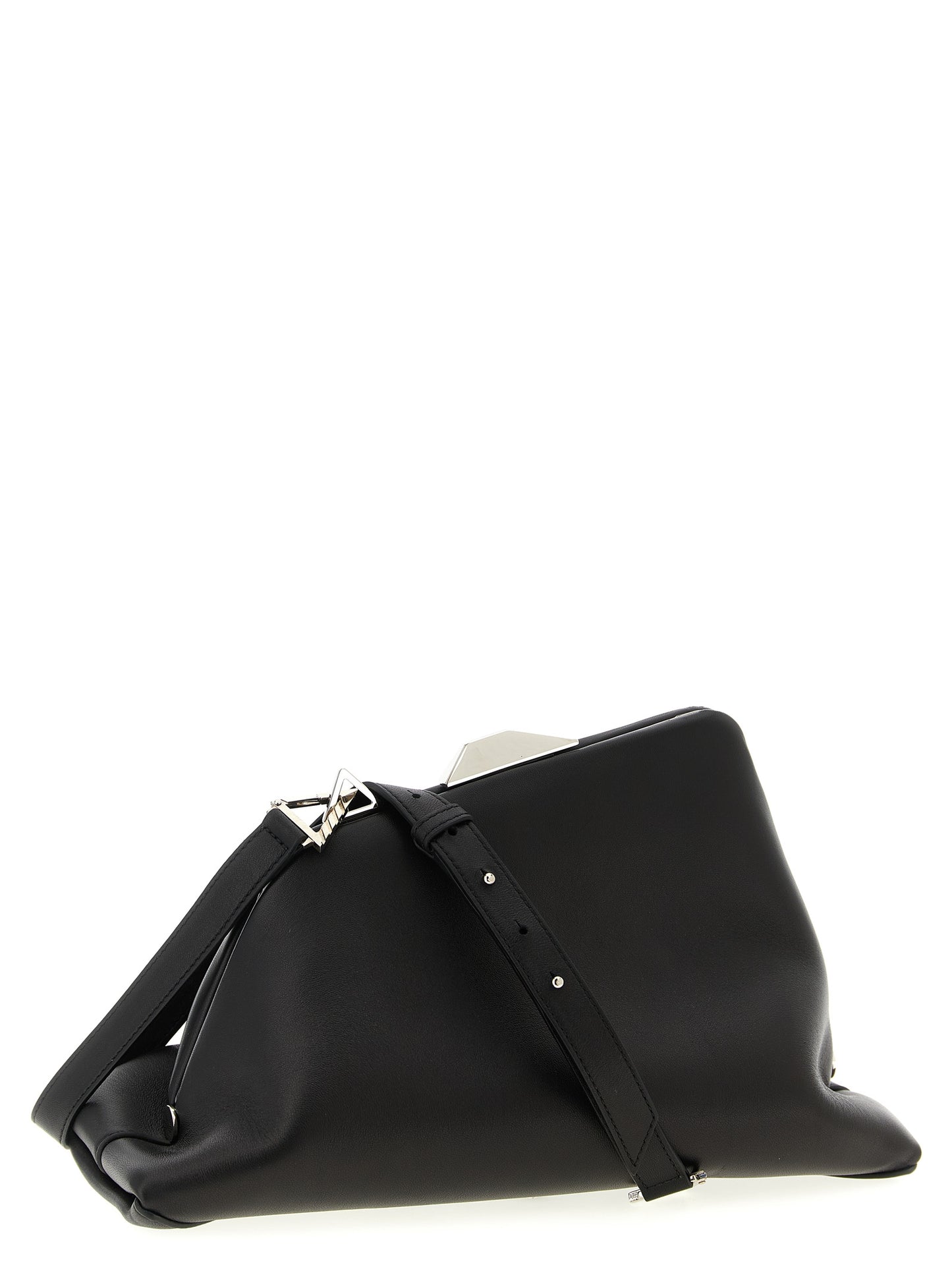 The Attico Black Leather Shoulder Bag Curated Luxury Accessories by Orvyn