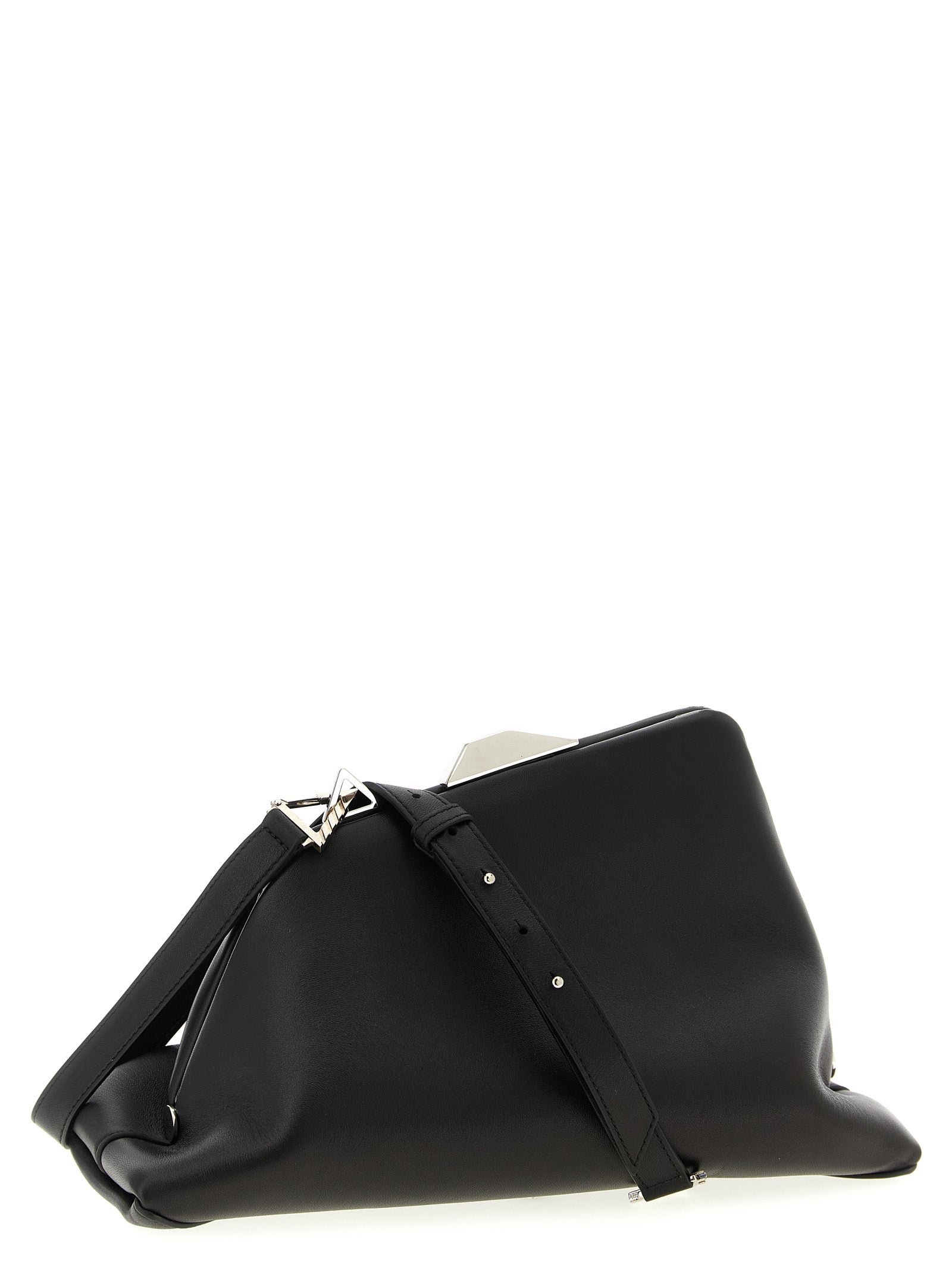 The Attico Black Leather Shoulder Bag Curated Luxury Accessories by Orvyn
