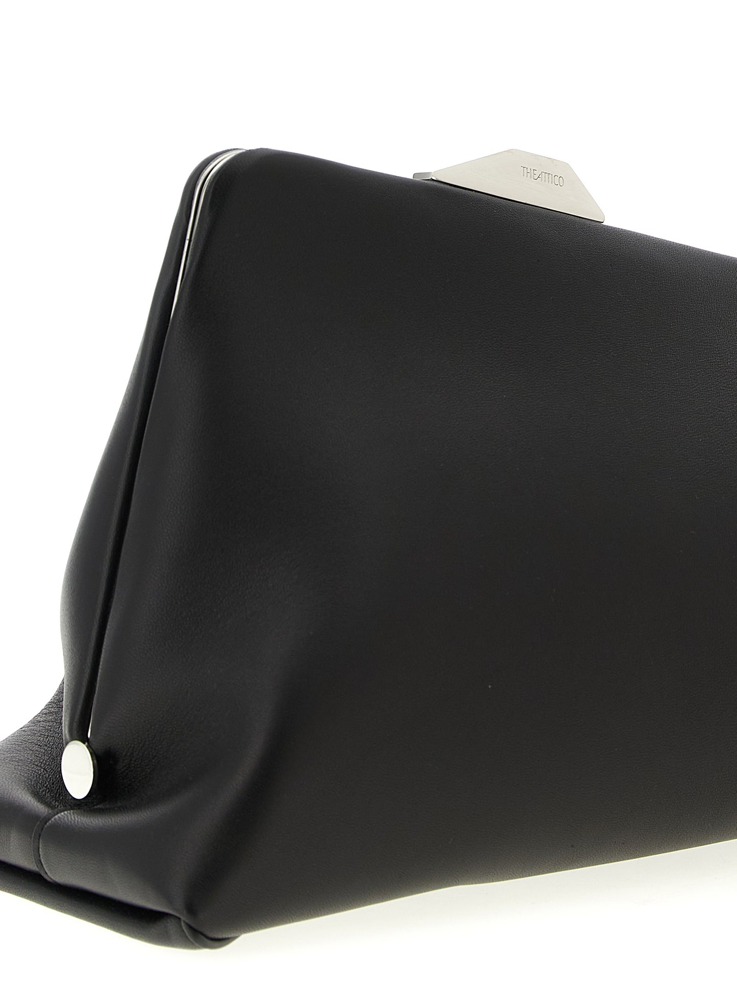 The Attico Black Leather Shoulder Bag Curated Luxury Accessories by Orvyn