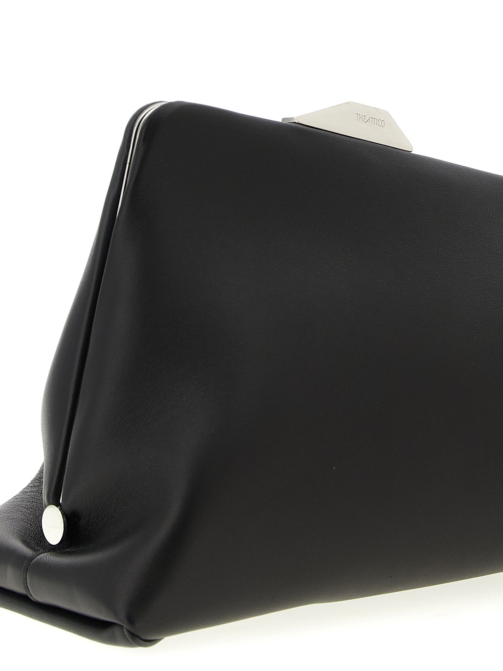 The Attico Black Leather Shoulder Bag Curated Luxury Accessories by Orvyn