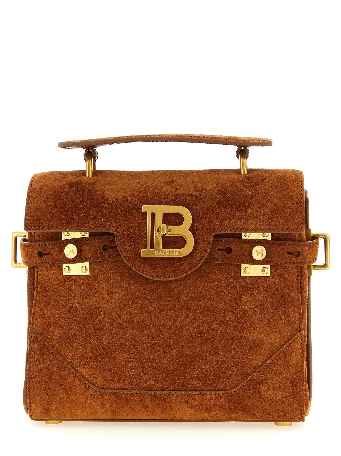 Balmain Brown Calfskin Handbag Curated Luxury Accessories by Orvyn