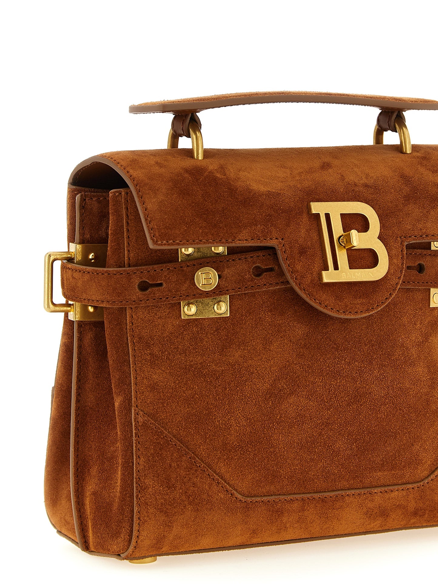 Balmain Brown Calfskin Handbag Curated Luxury Accessories by Orvyn