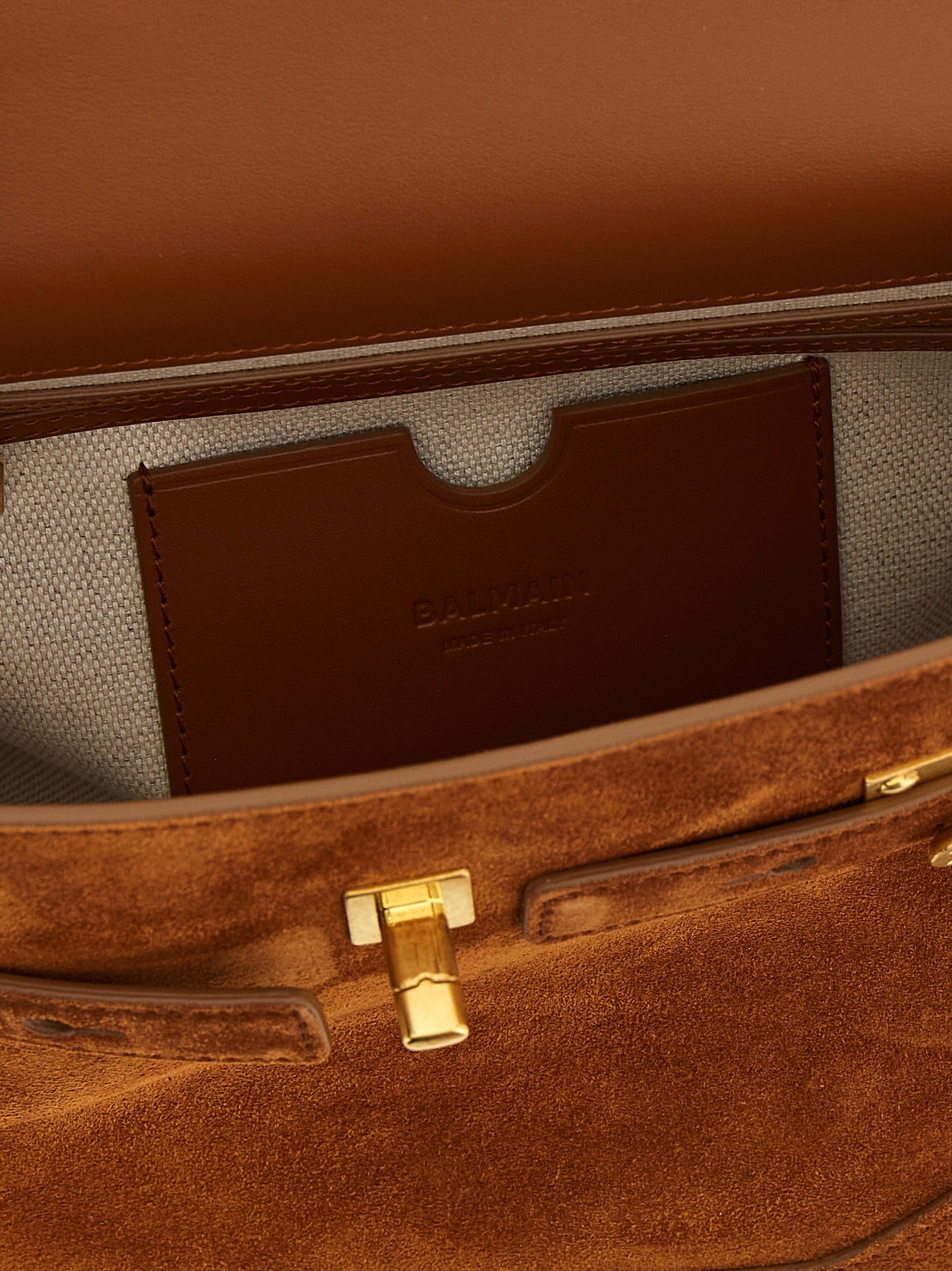 Balmain Brown Calfskin Handbag Curated Luxury Accessories by Orvyn