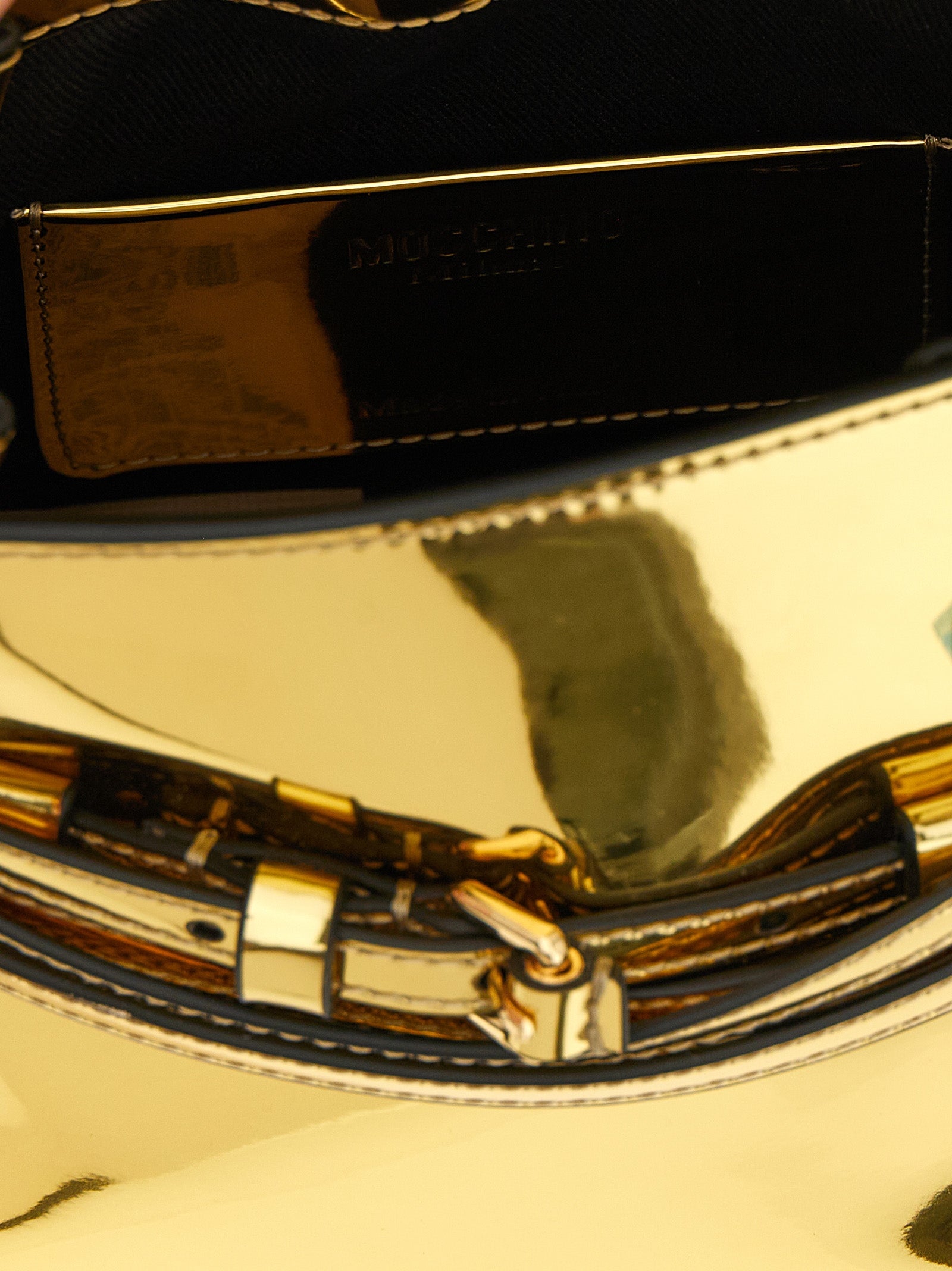 Moschino Gold Polyethylene Handbag Curated Luxury Accessories by Orvyn