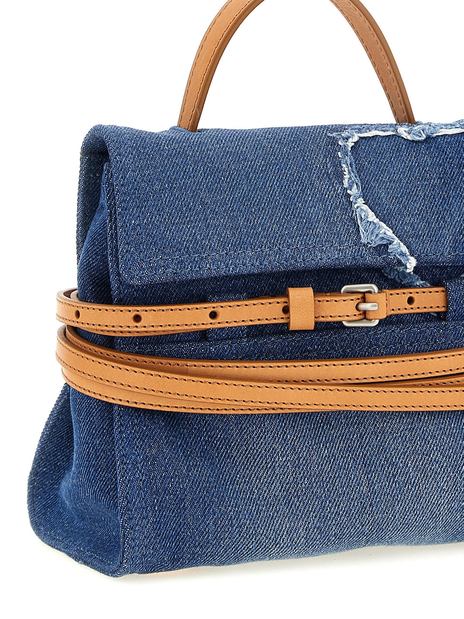 Moschino Blue Cotton Handbag Curated Luxury Accessories by Orvyn