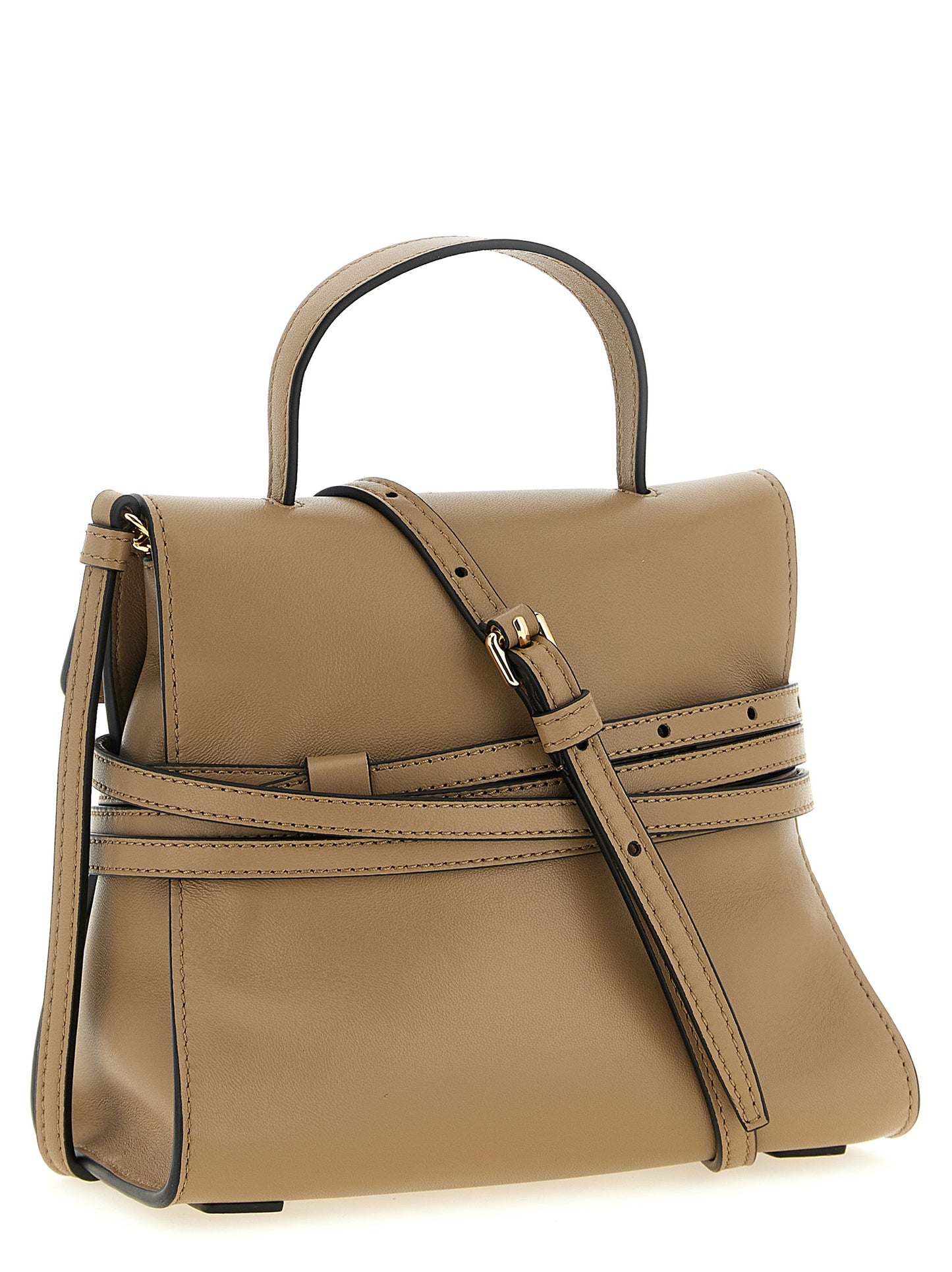 Moschino Beige Napa Leather / Calf Bos Taurus Handbag Curated Luxury Accessories by Orvyn