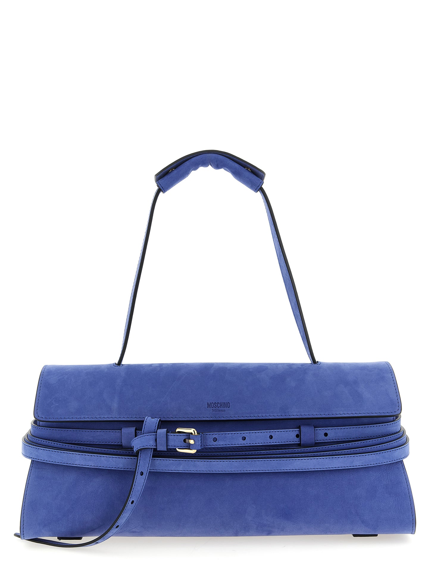 Moschino Blue Calfskin Shoulder Bag Curated Luxury Accessories by Orvyn