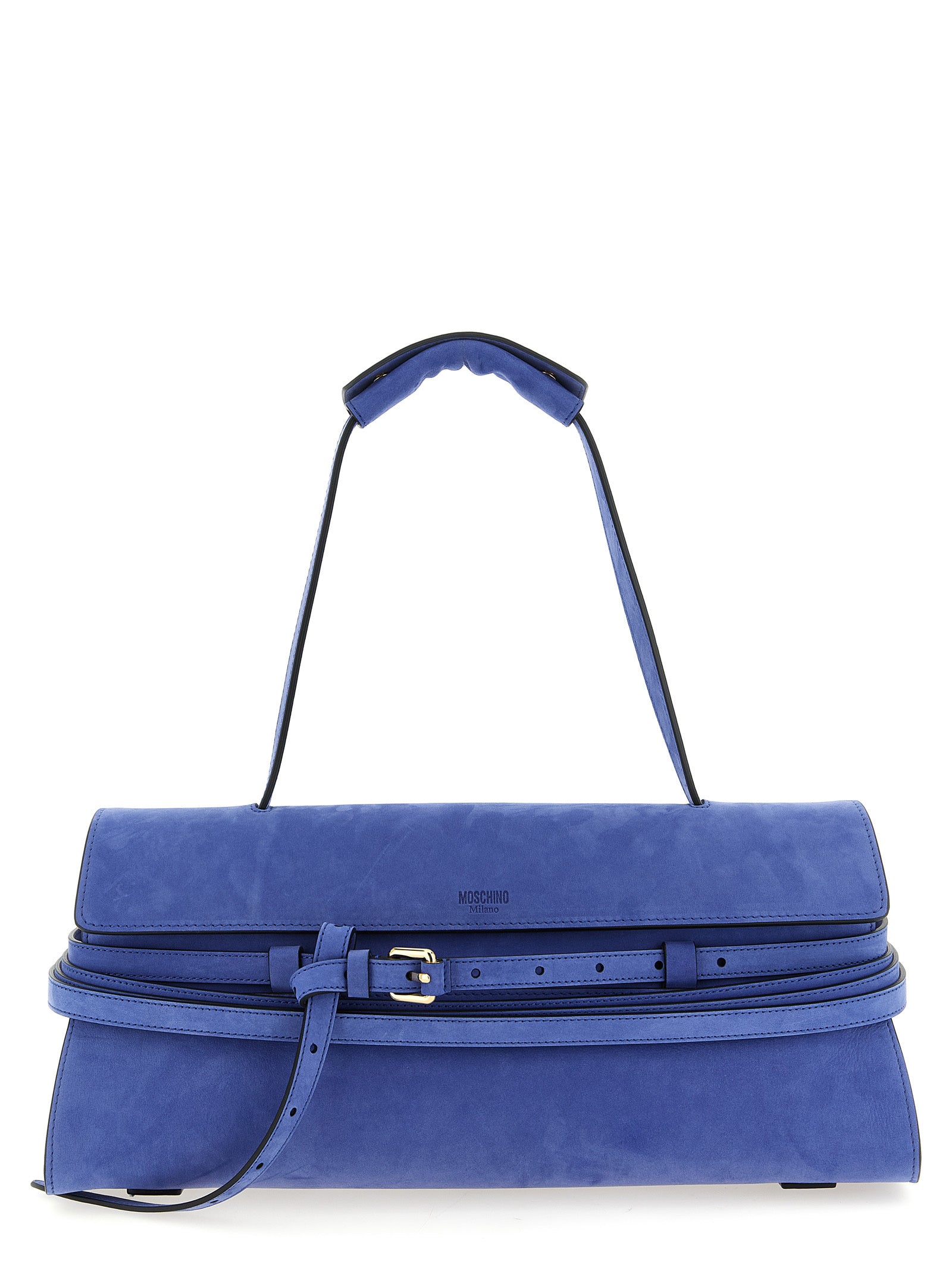 Moschino Blue Calfskin Shoulder Bag Curated Luxury Accessories by Orvyn