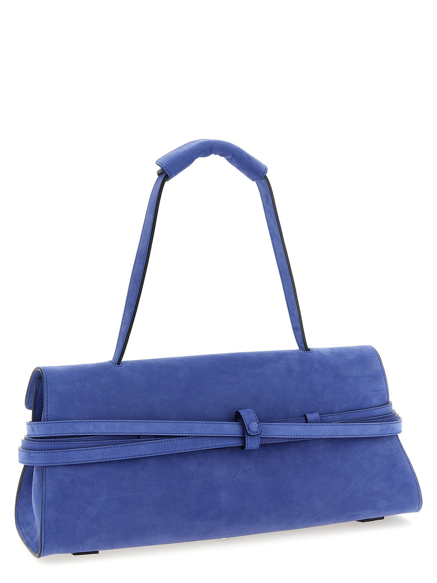 Moschino Blue Calfskin Shoulder Bag Curated Luxury Accessories by Orvyn