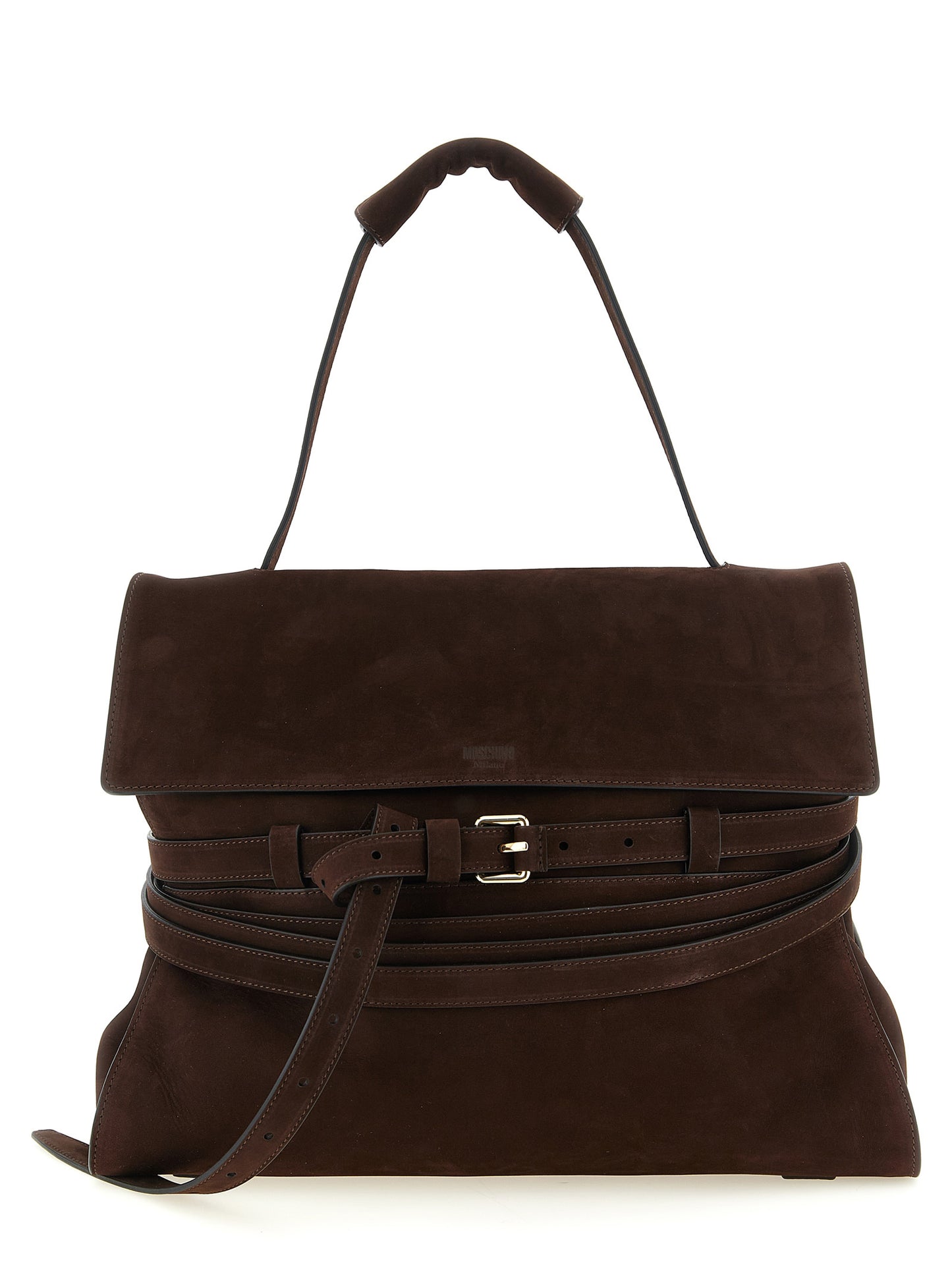 Moschino Brown Calfskin Shoulder Bag Curated Luxury Accessories by Orvyn