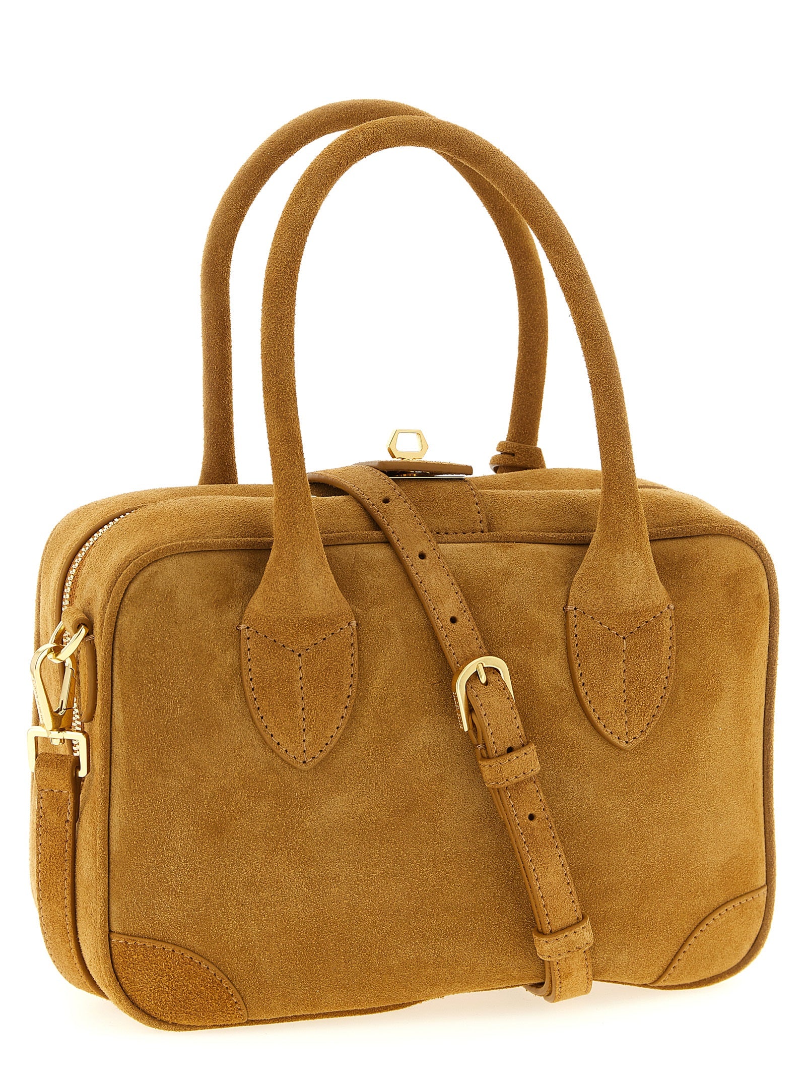 Golden Goose Beige Cowhide Handbag Curated Luxury Accessories by Orvyn