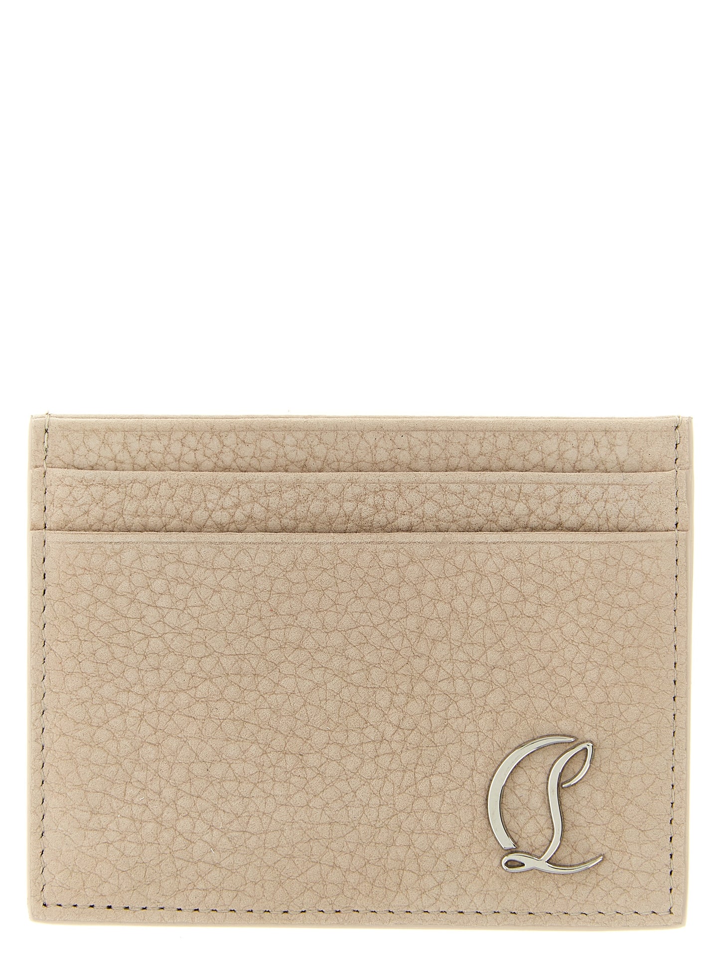 Christian Louboutin Beige Calfskin Cardholder Curated Luxury Accessories by Orvyn