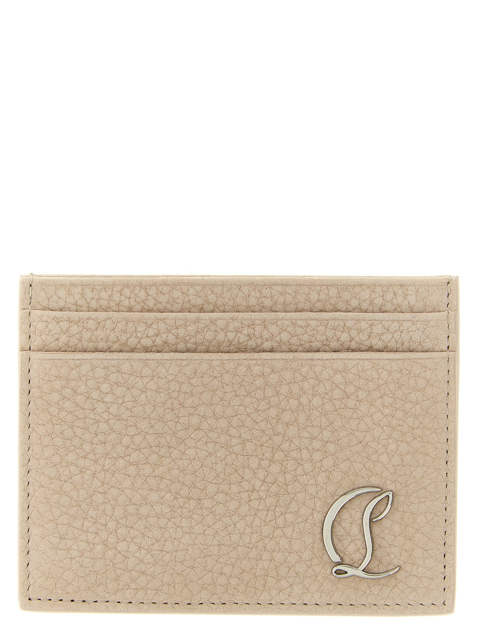 Christian Louboutin Beige Calfskin Cardholder Curated Luxury Accessories by Orvyn