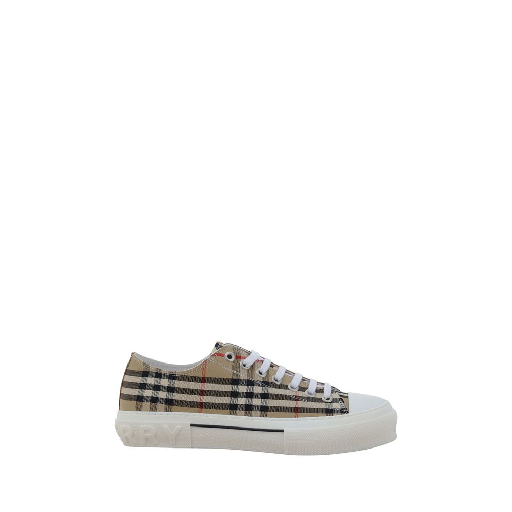 Burberry Brown Cotton Low Top Sneakers Curated Luxury Accessories by Orvyn