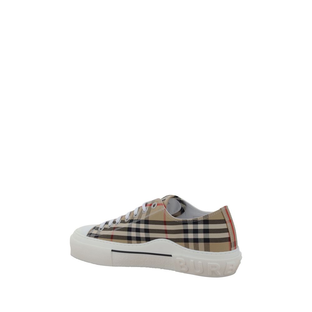 Burberry Brown Cotton Low Top Sneakers Curated Luxury Accessories by Orvyn