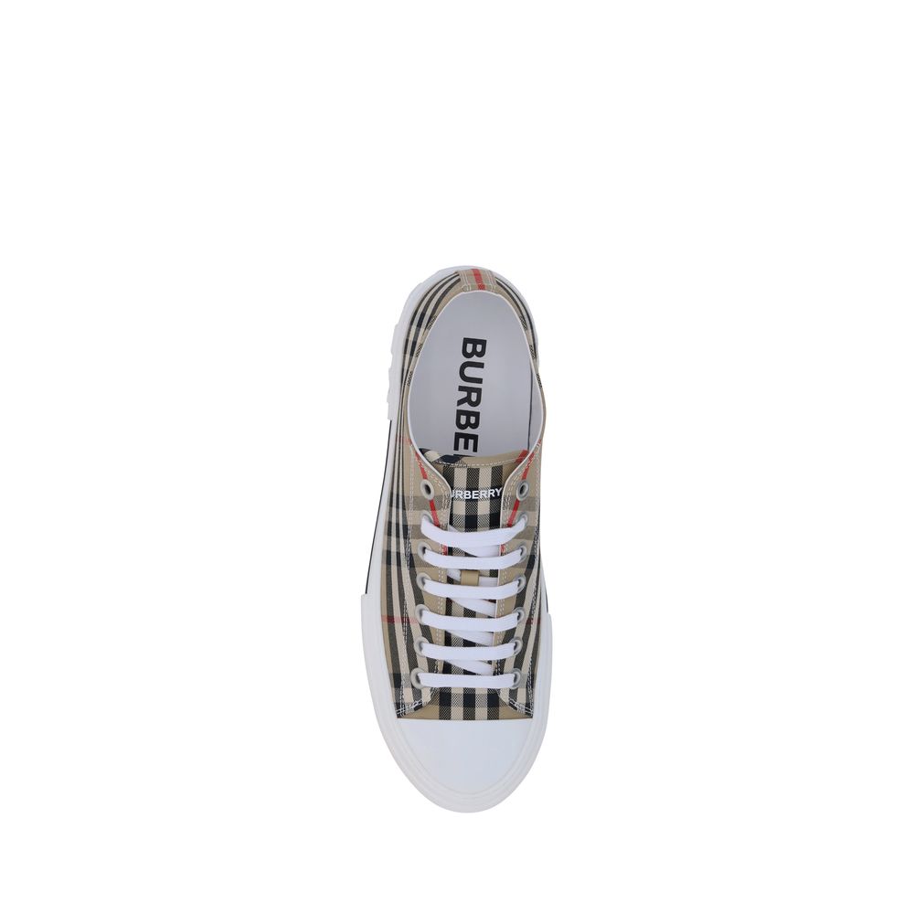 Burberry Brown Cotton Low Top Sneakers Curated Luxury Accessories by Orvyn