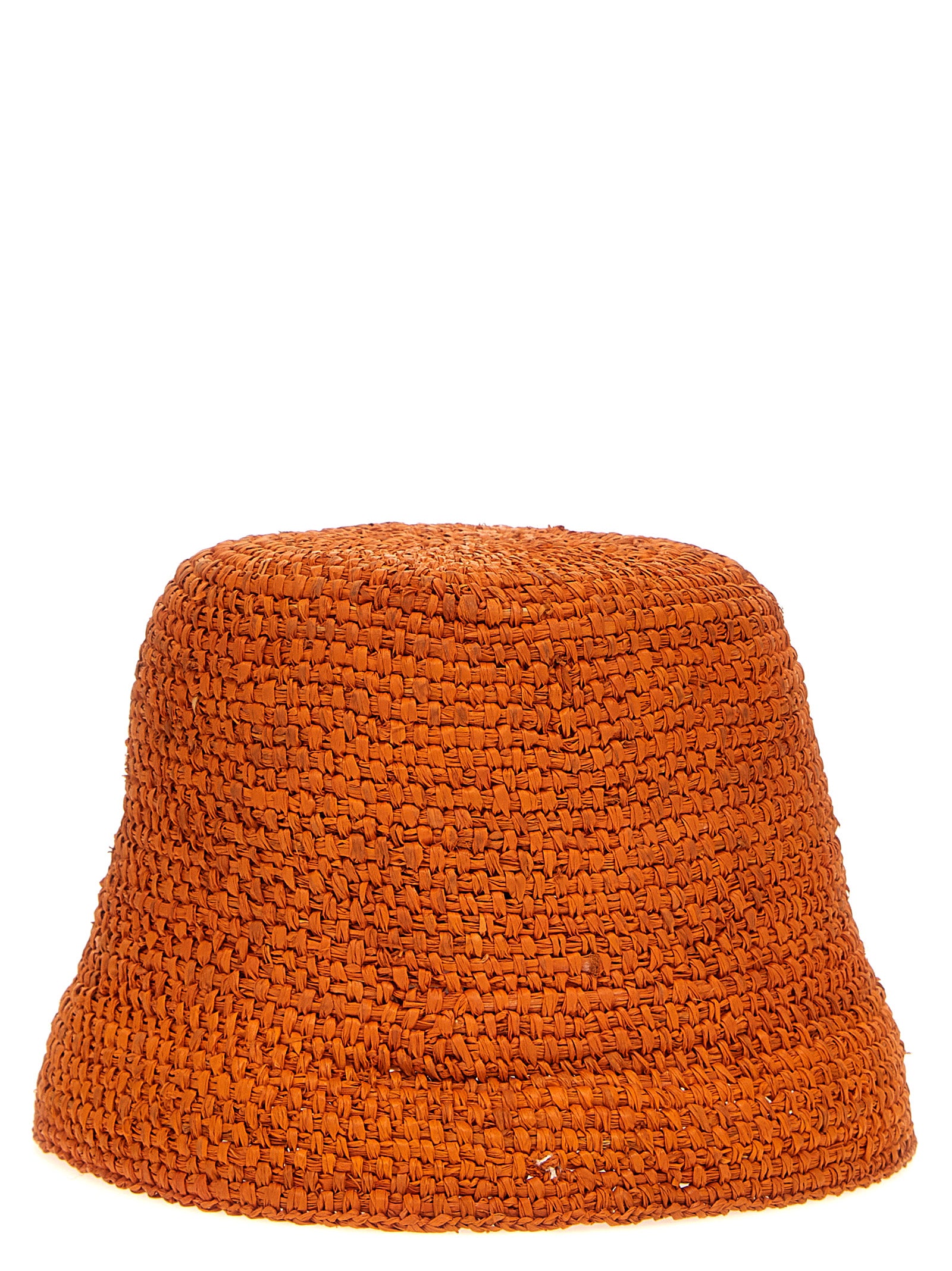 Jacquemus Orange Raffia Bucket Hat Curated Luxury Accessories by Orvyn
