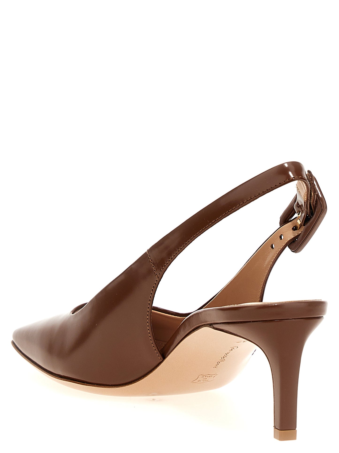 Gianvito Rossi Brown Goatskin Mid Heel Pumps Curated Luxury Accessories by Orvyn