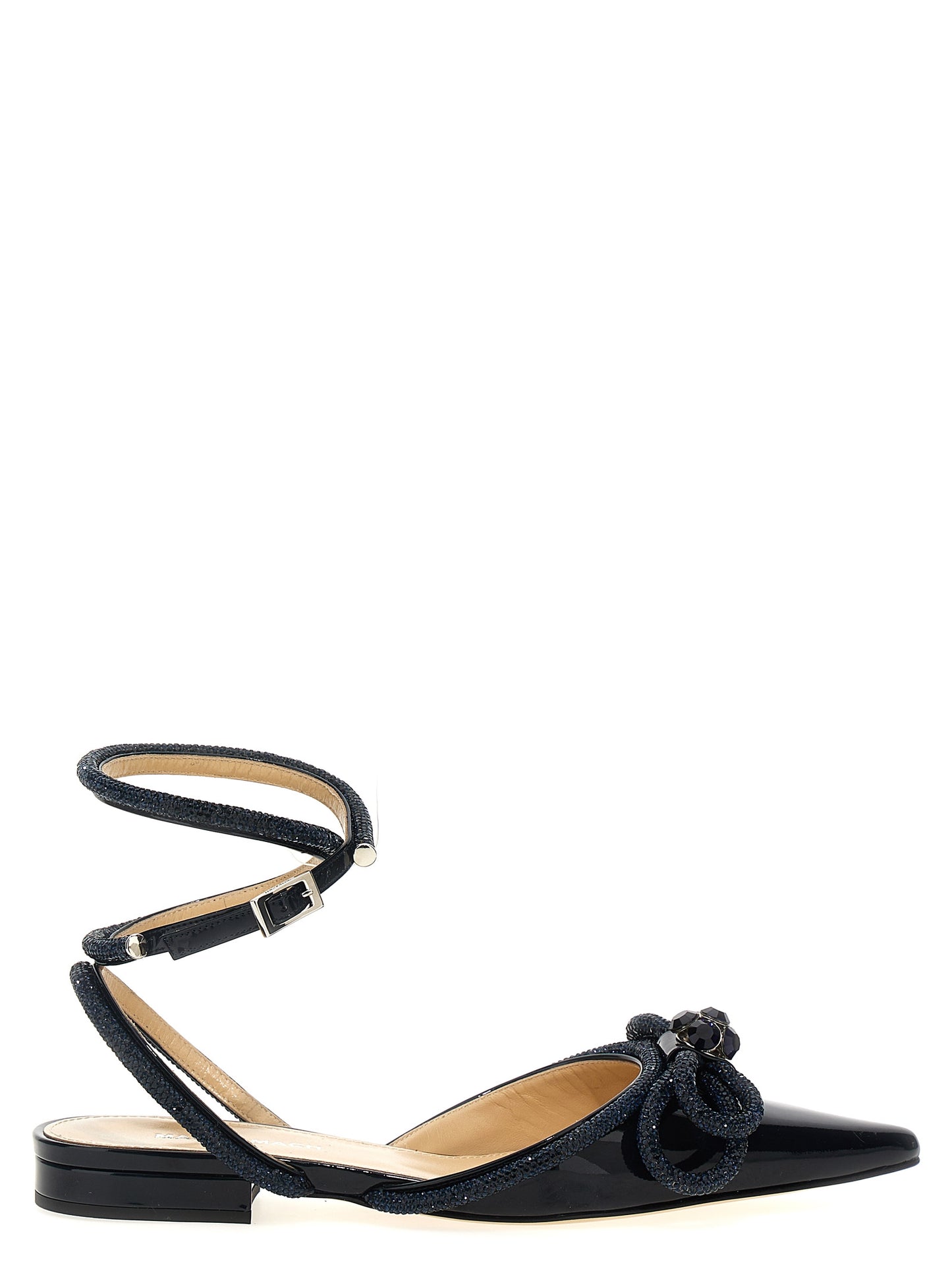 MACH & MACH Blue Calfskin Ballet Flats Curated Luxury Accessories by Orvyn