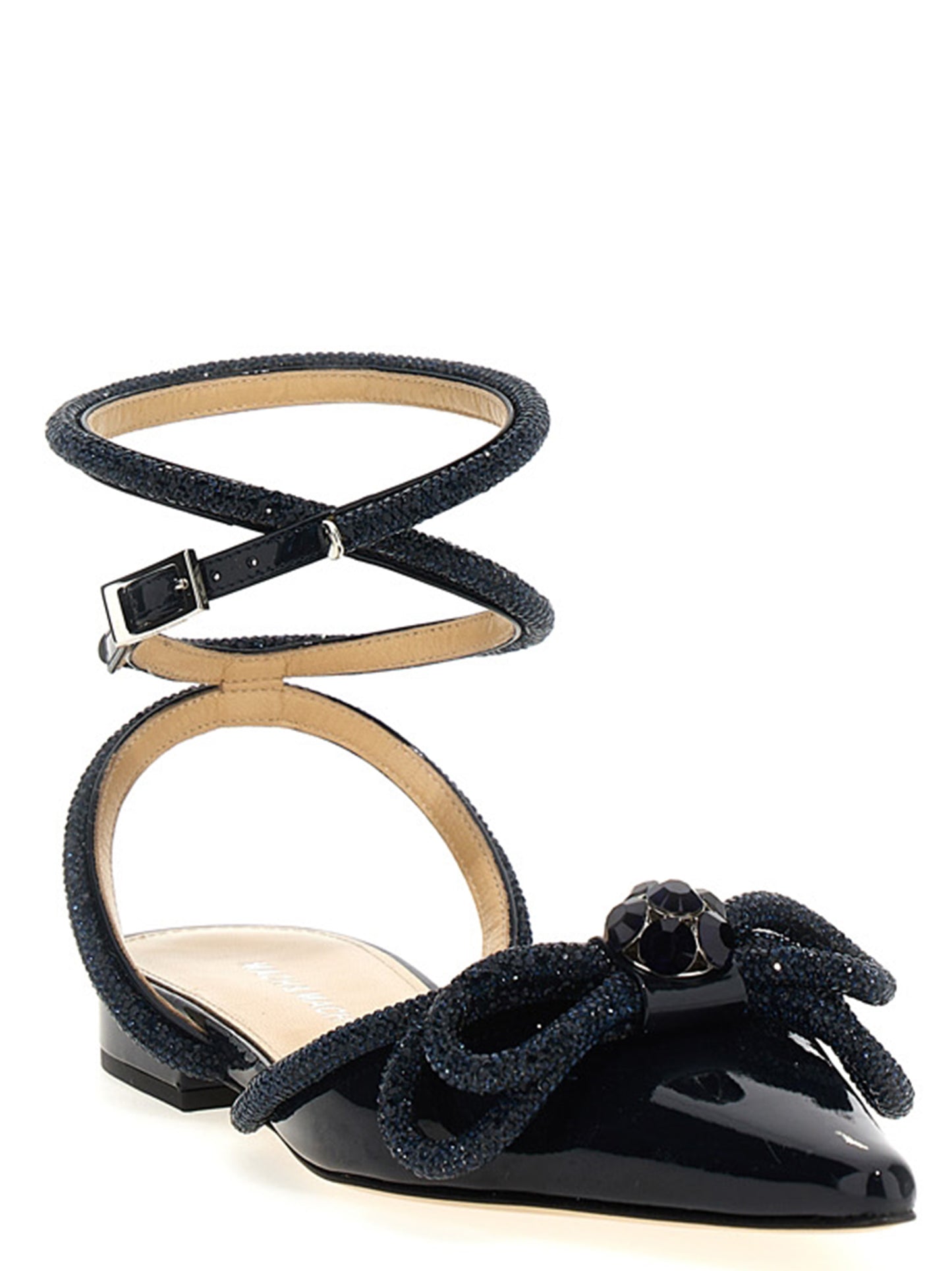 MACH & MACH Blue Calfskin Ballet Flats Curated Luxury Accessories by Orvyn