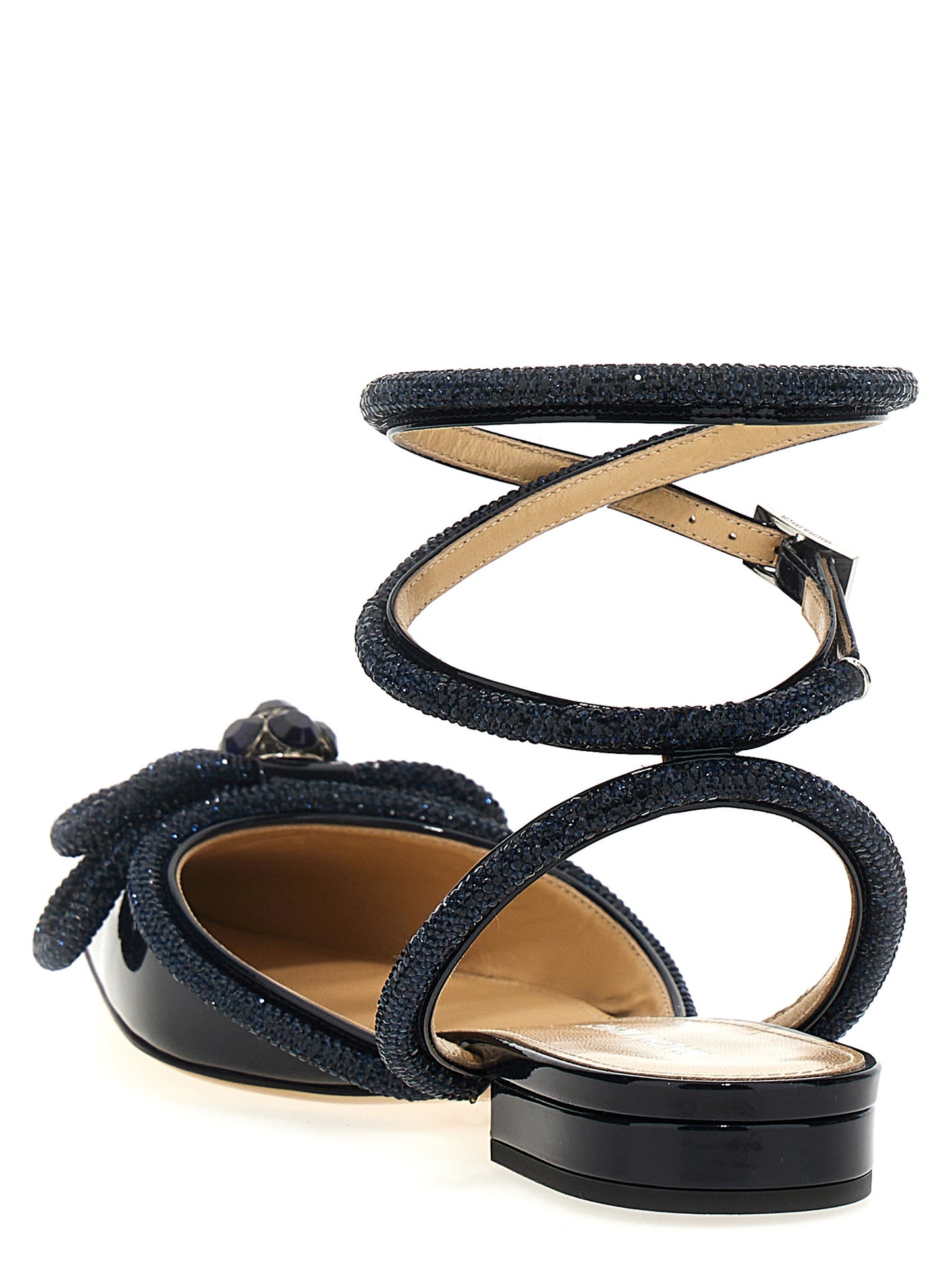 MACH & MACH Blue Calfskin Ballet Flats Curated Luxury Accessories by Orvyn