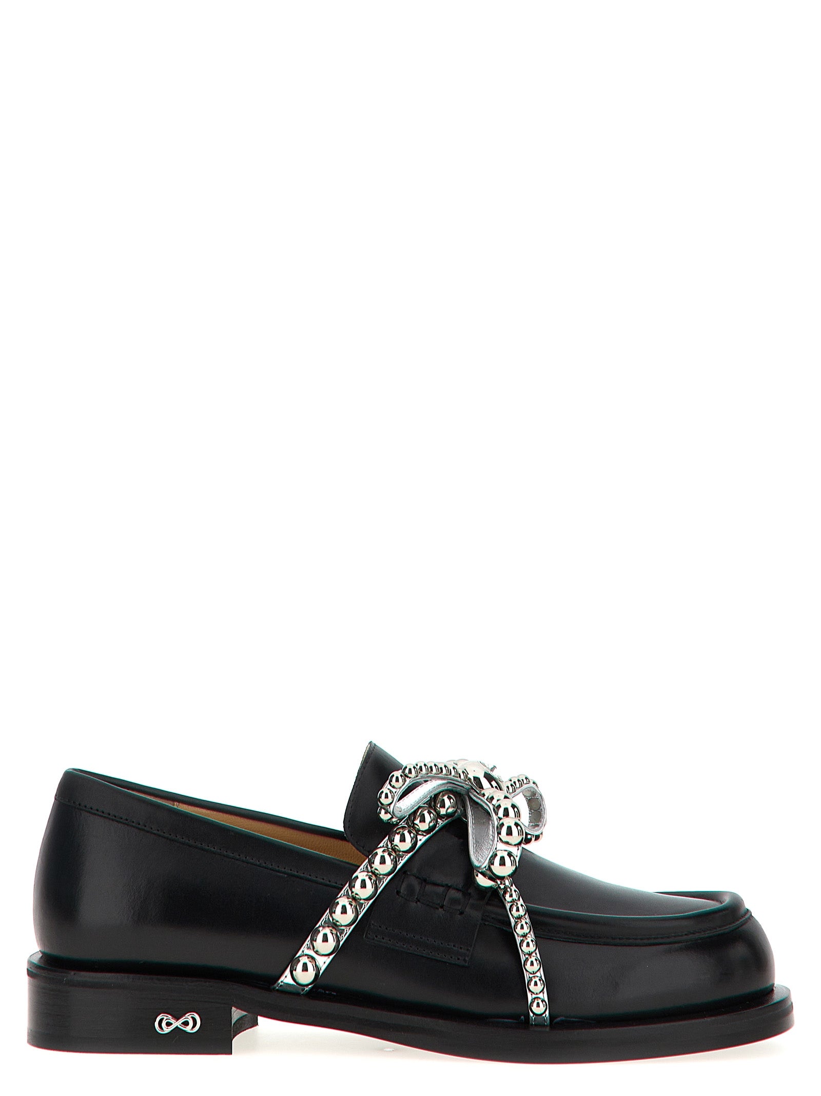 MACH & MACH Black Leather Slip-On Loafers Curated Luxury Accessories by Orvyn