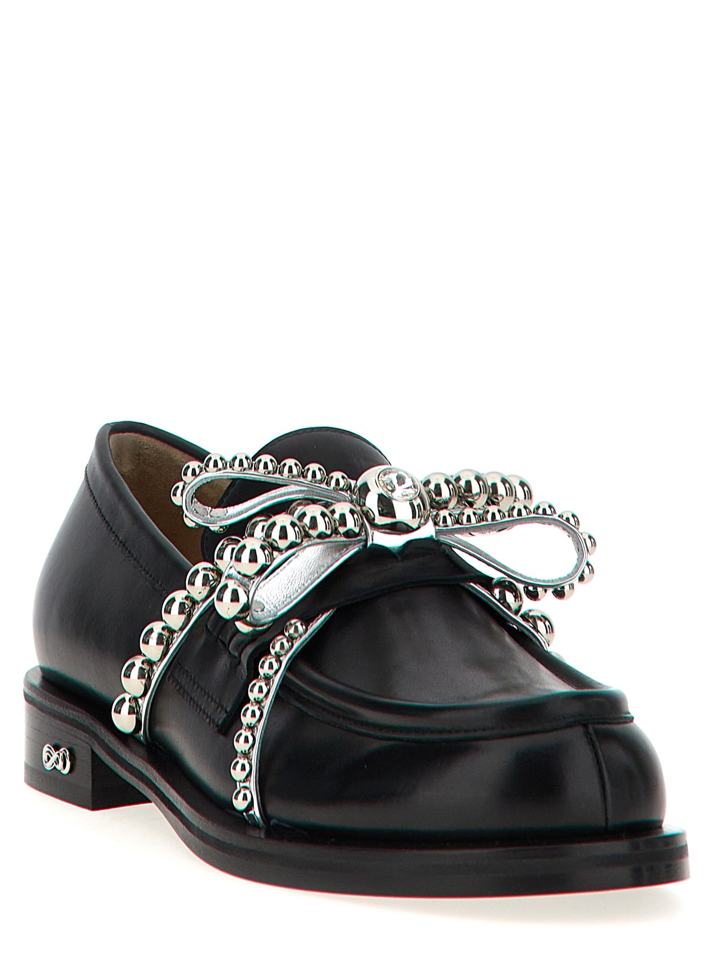 MACH & MACH Black Leather Slip-On Loafers Curated Luxury Accessories by Orvyn