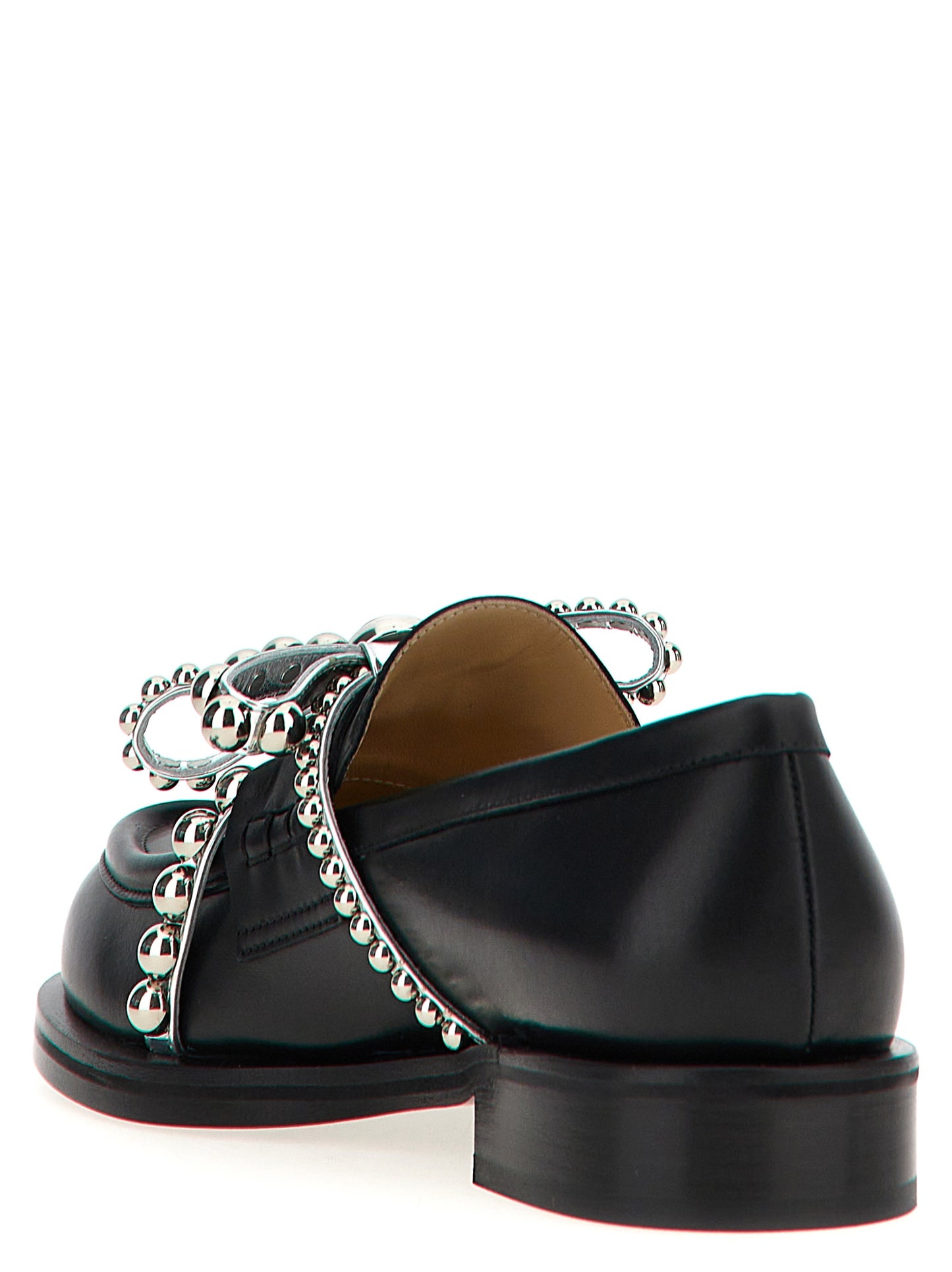 MACH & MACH Black Leather Slip-On Loafers Curated Luxury Accessories by Orvyn