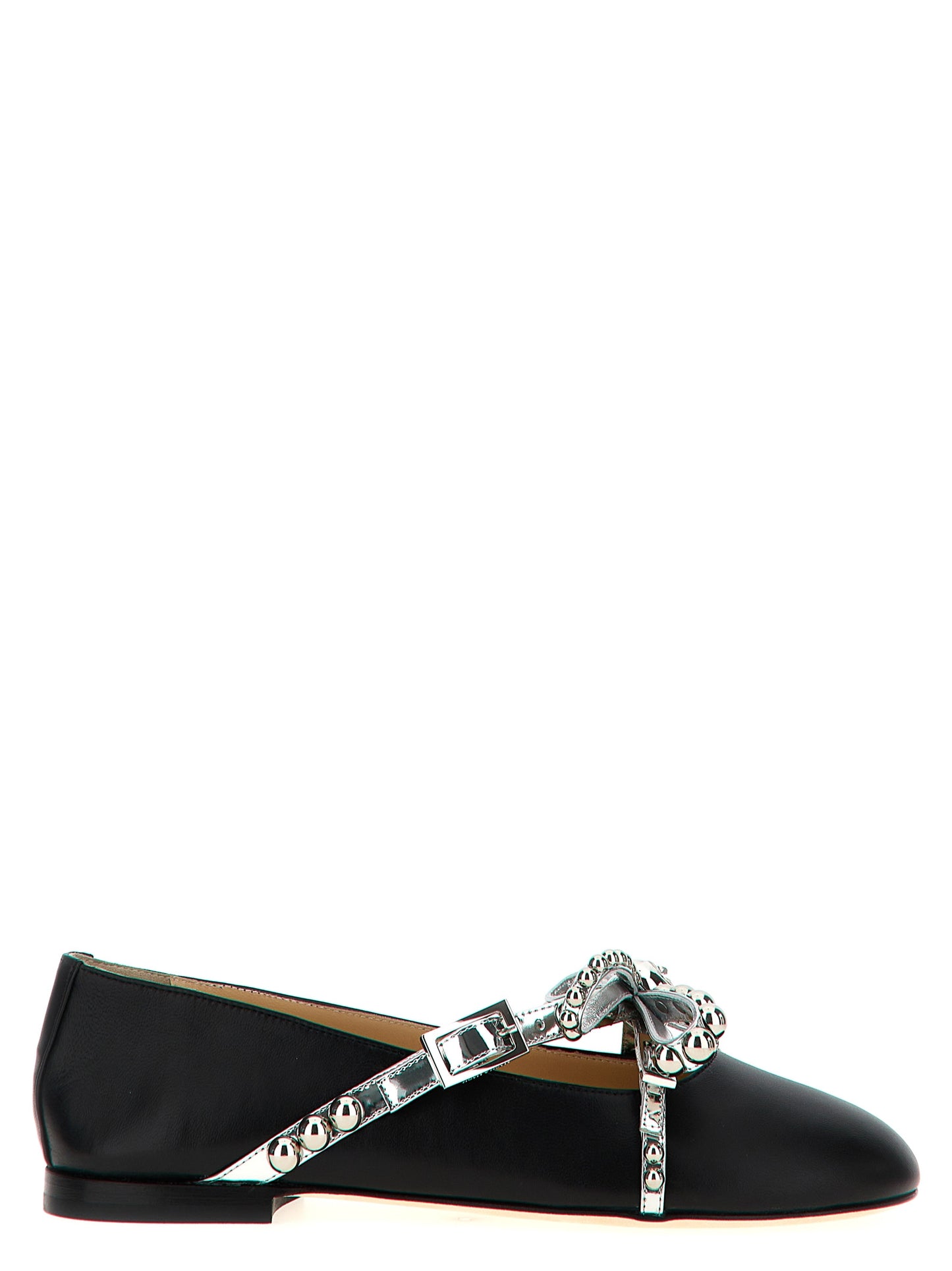 MACH & MACH Black Leather Ballet Flats Curated Luxury Accessories by Orvyn