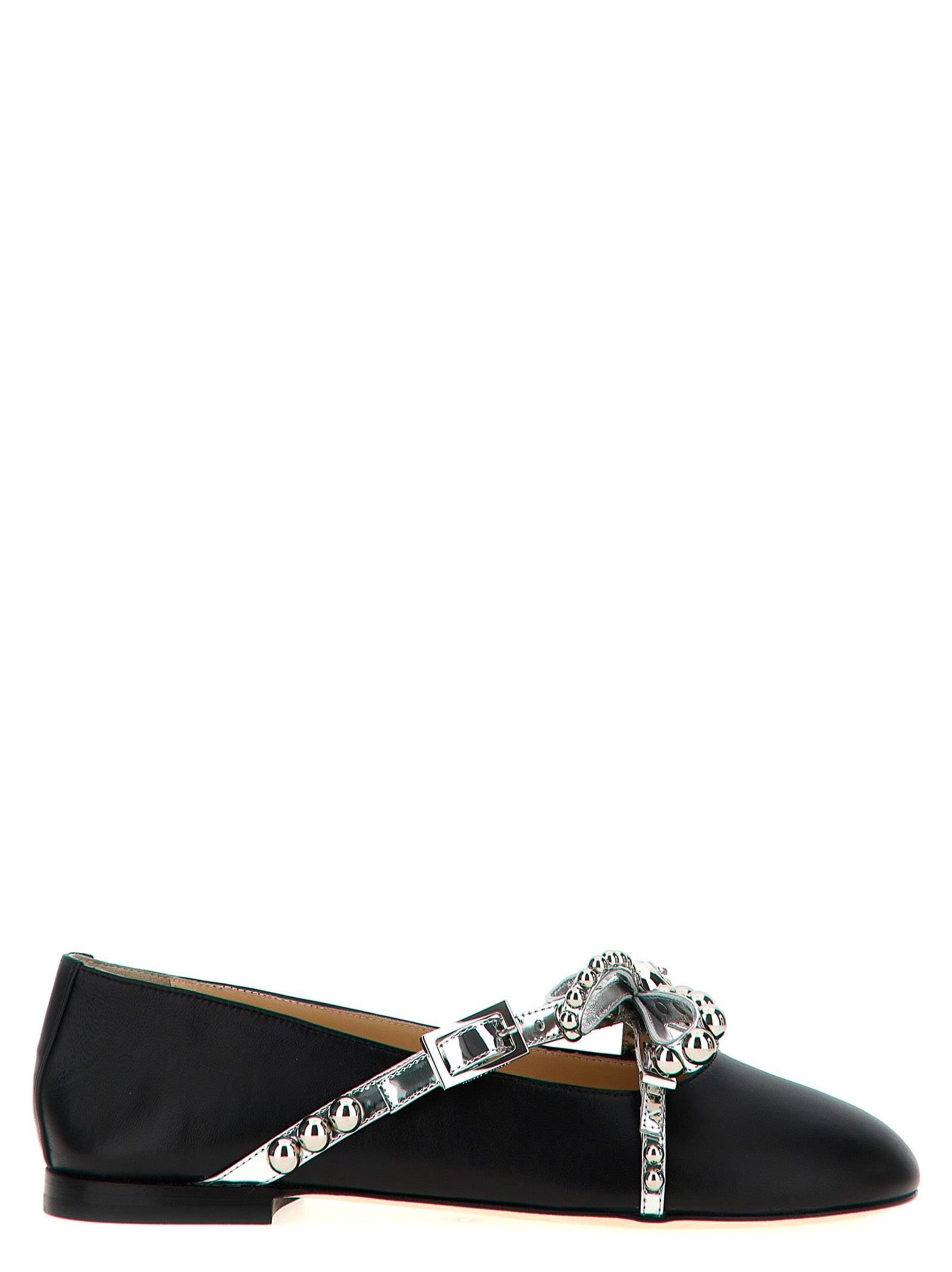 MACH & MACH Black Leather Ballet Flats Curated Luxury Accessories by Orvyn