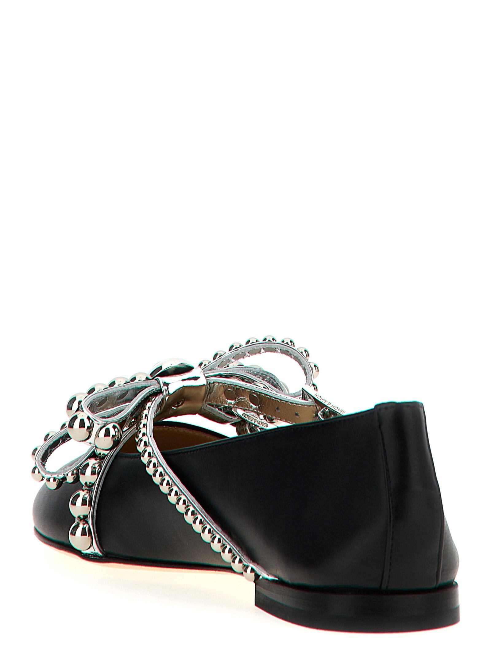 MACH & MACH Black Leather Ballet Flats Curated Luxury Accessories by Orvyn