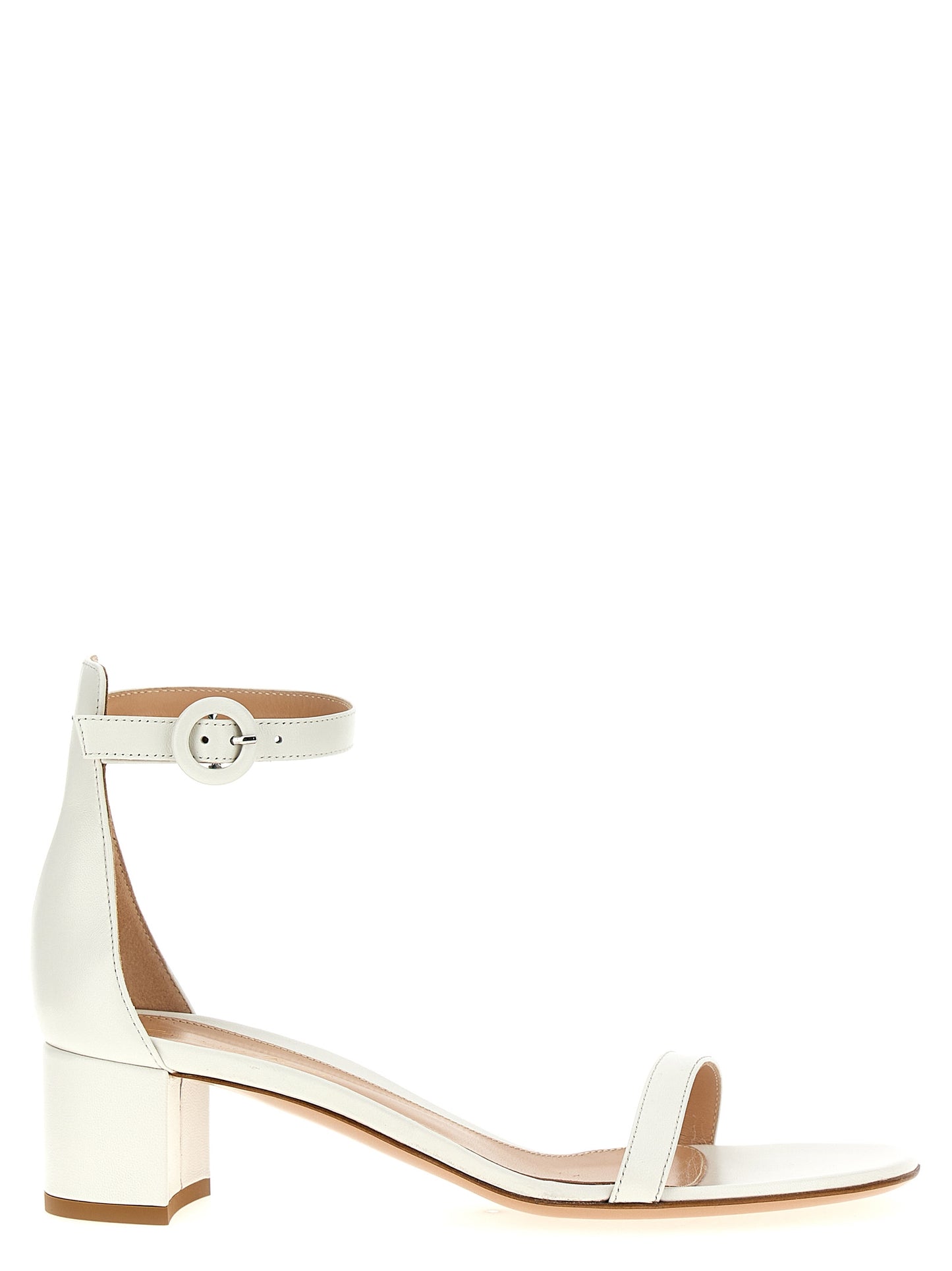 Gianvito Rossi White Leather Flat Sandals Curated Luxury Accessories by Orvyn