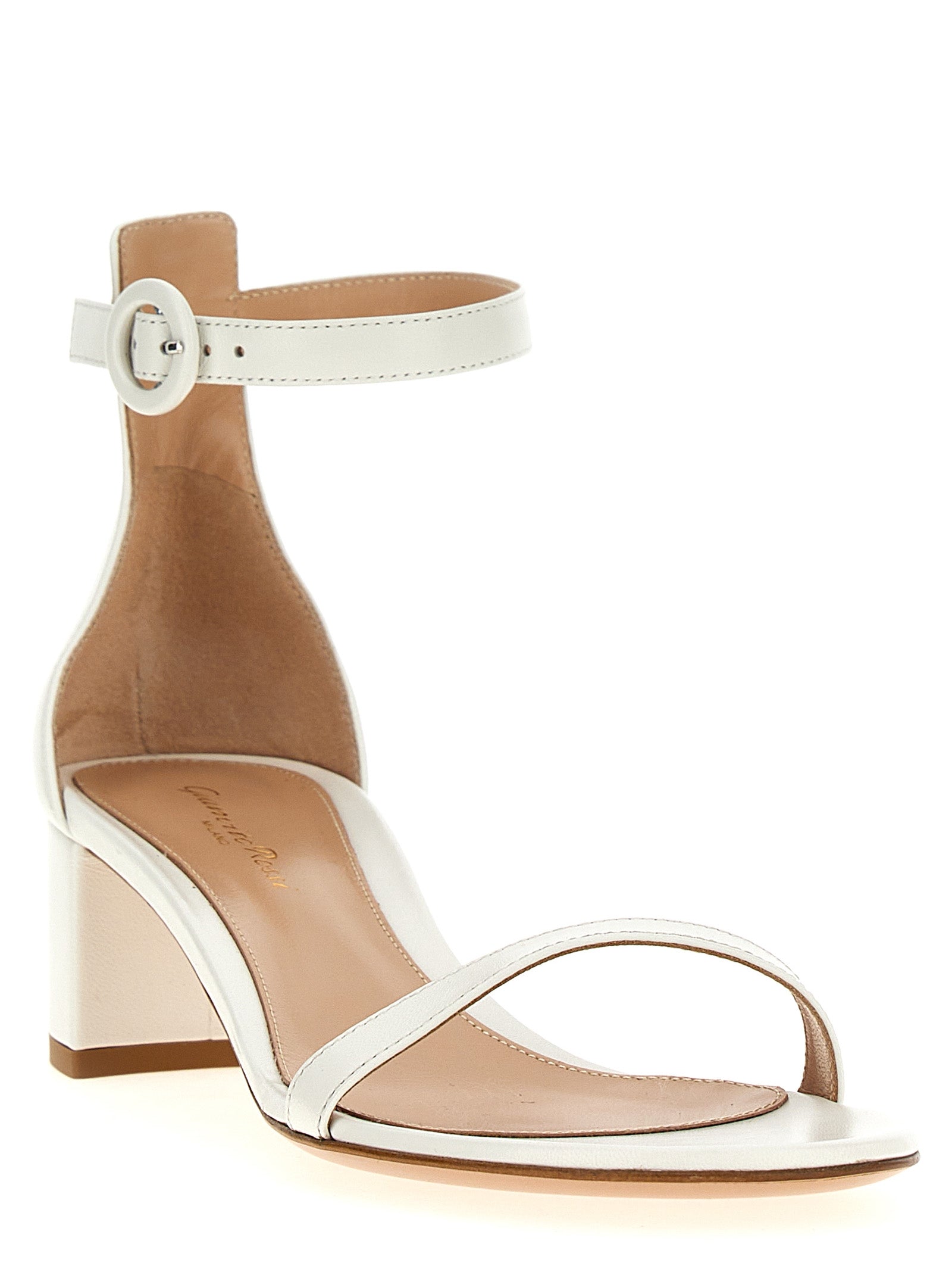 Gianvito Rossi White Leather Flat Sandals Curated Luxury Accessories by Orvyn