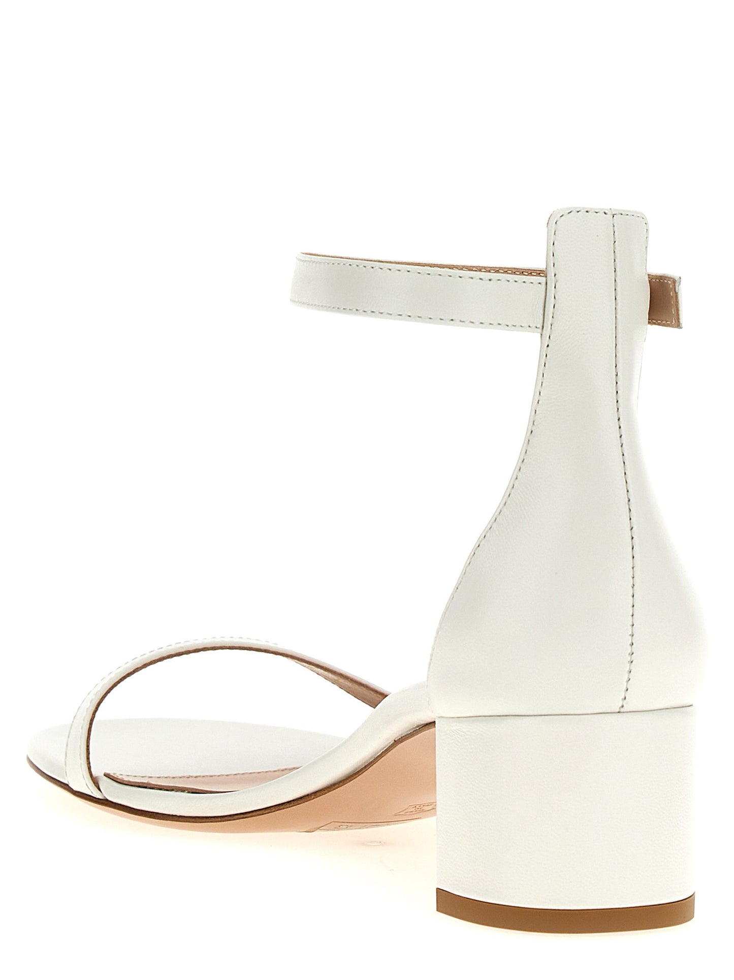 Gianvito Rossi White Leather Flat Sandals Curated Luxury Accessories by Orvyn