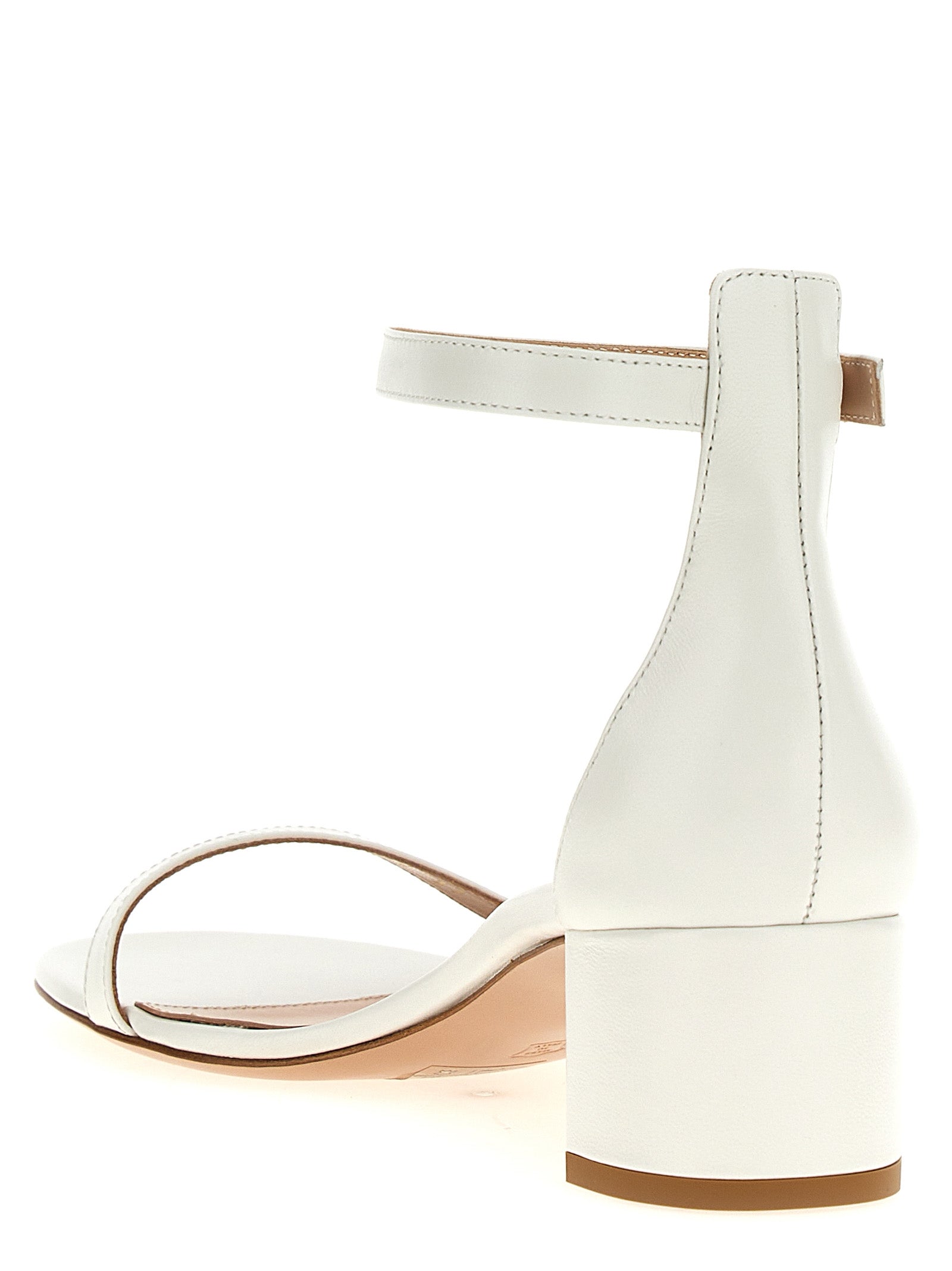 Gianvito Rossi White Leather Flat Sandals Curated Luxury Accessories by Orvyn