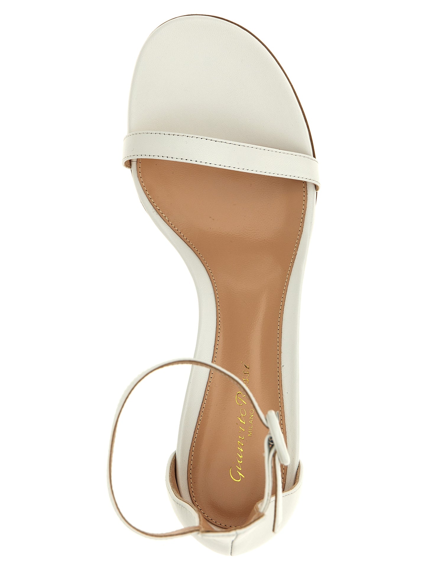Gianvito Rossi White Leather Flat Sandals Curated Luxury Accessories by Orvyn