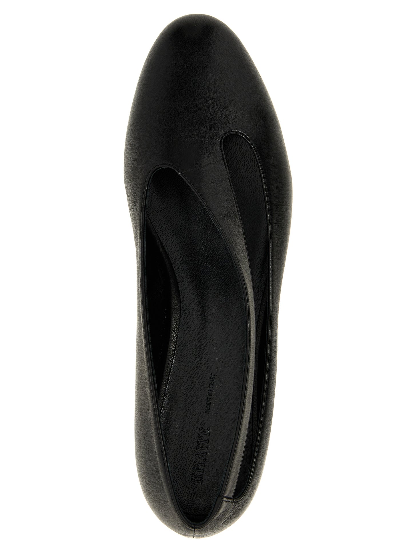 Khaite Black Lamb Leather Ballet Flats Curated Luxury Accessories by Orvyn