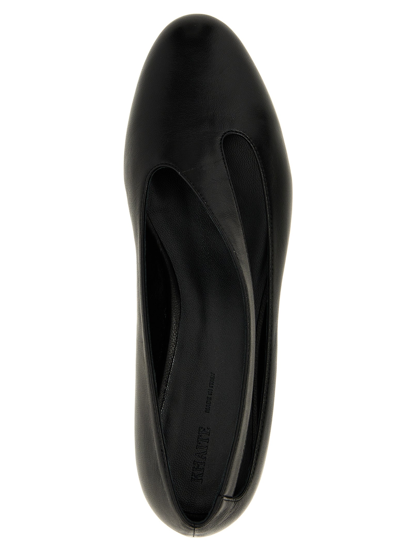 Khaite Black Lamb Leather Ballet Flats Curated Luxury Accessories by Orvyn