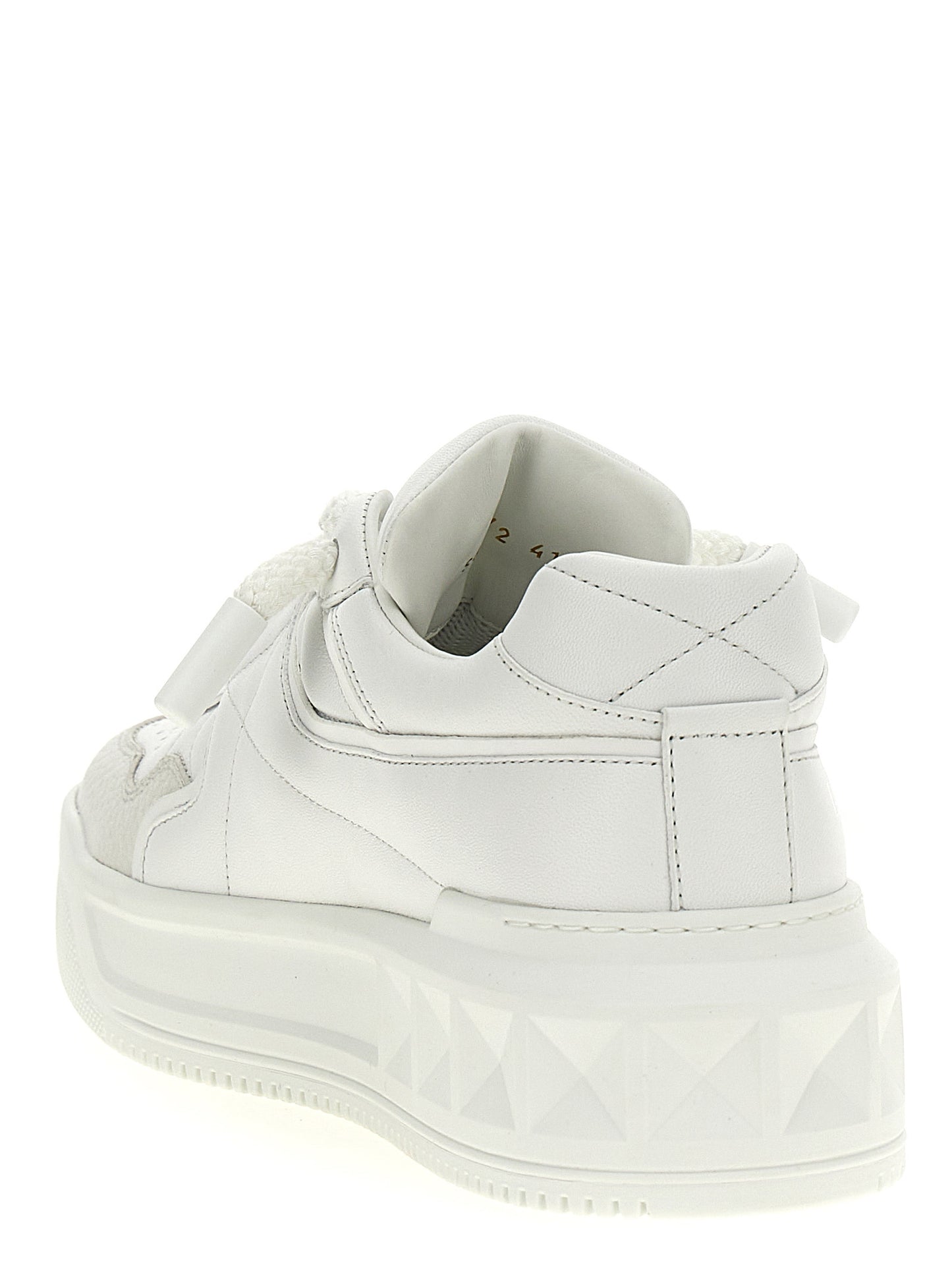 Valentino Garavani White One Stud Xl Nappa Leather Low-Top Sneaker