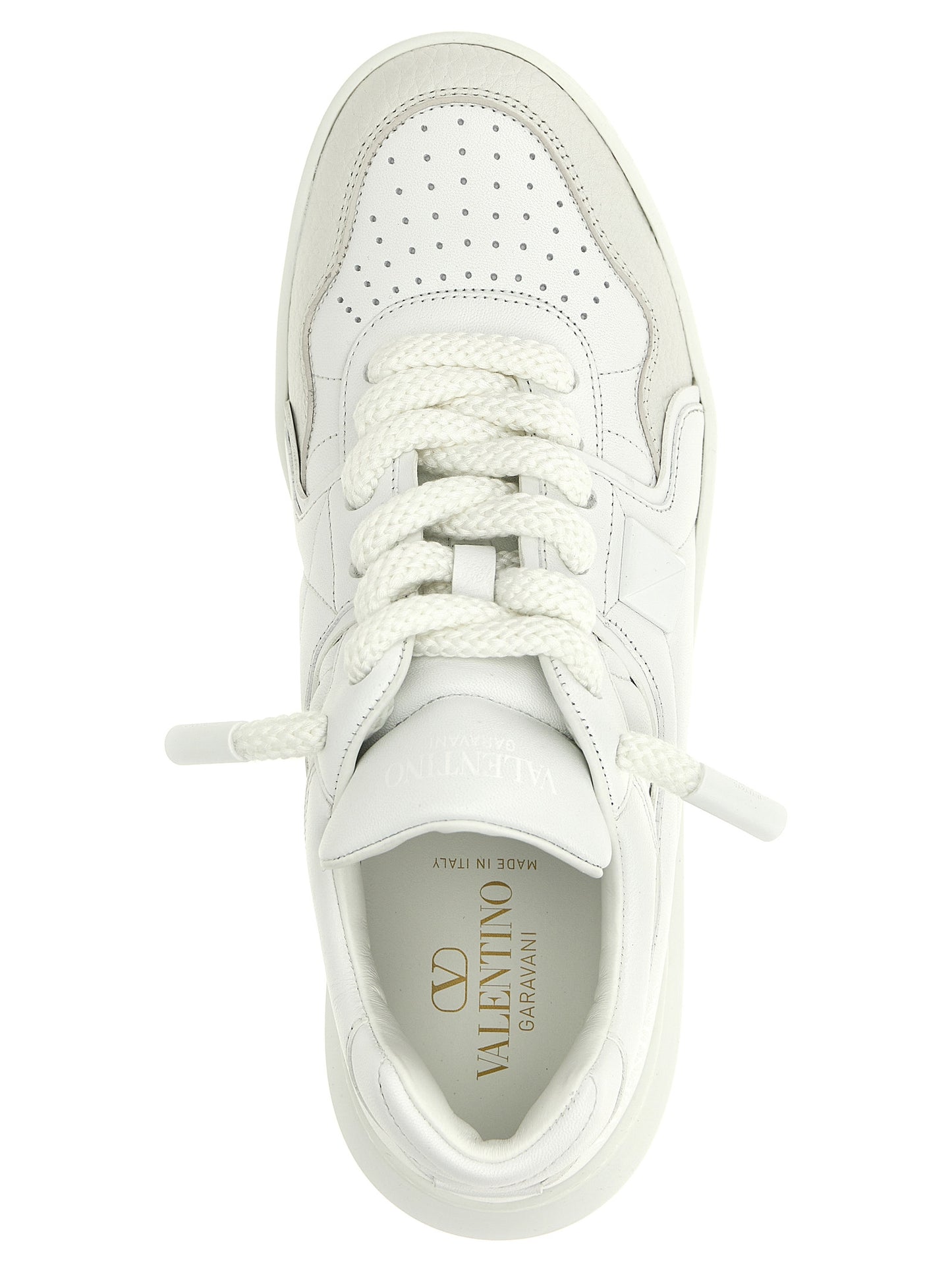 Valentino Garavani White One Stud Xl Nappa Leather Low-Top Sneaker