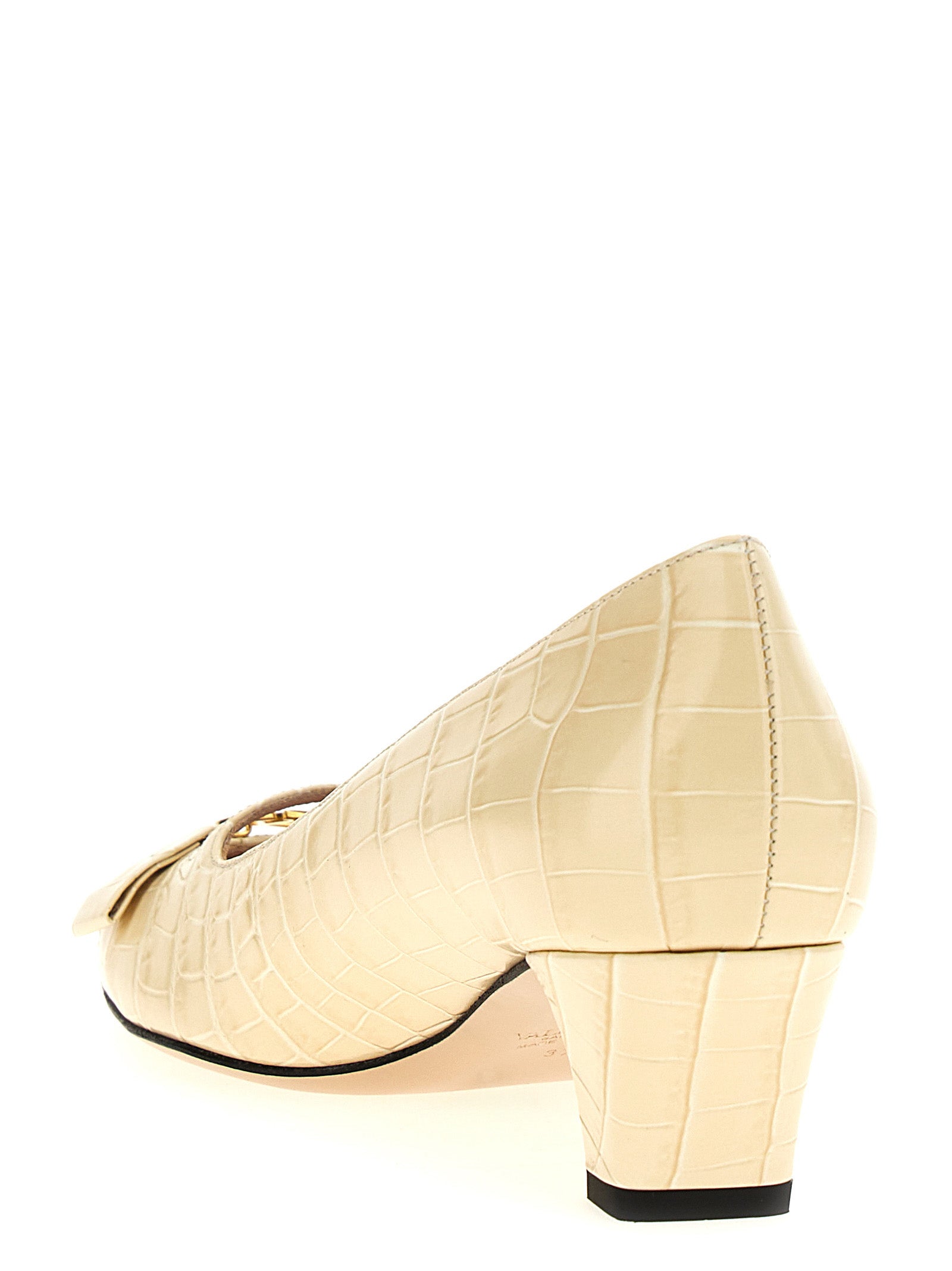 Valentino Garavani White Calfskin Mid Heel Pumps Curated Luxury Accessories by Orvyn